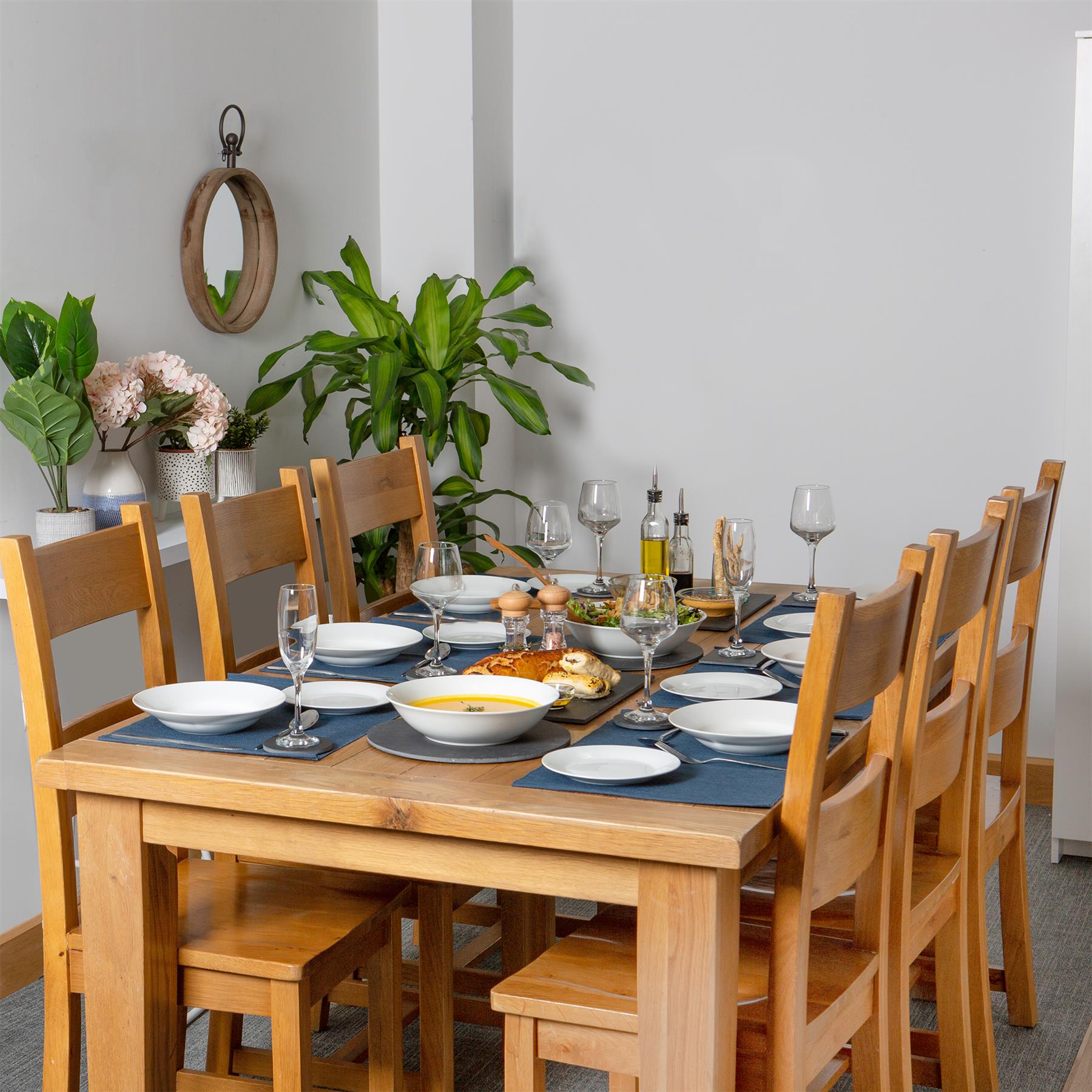 Ribbed Cotton Placemat - Denim
