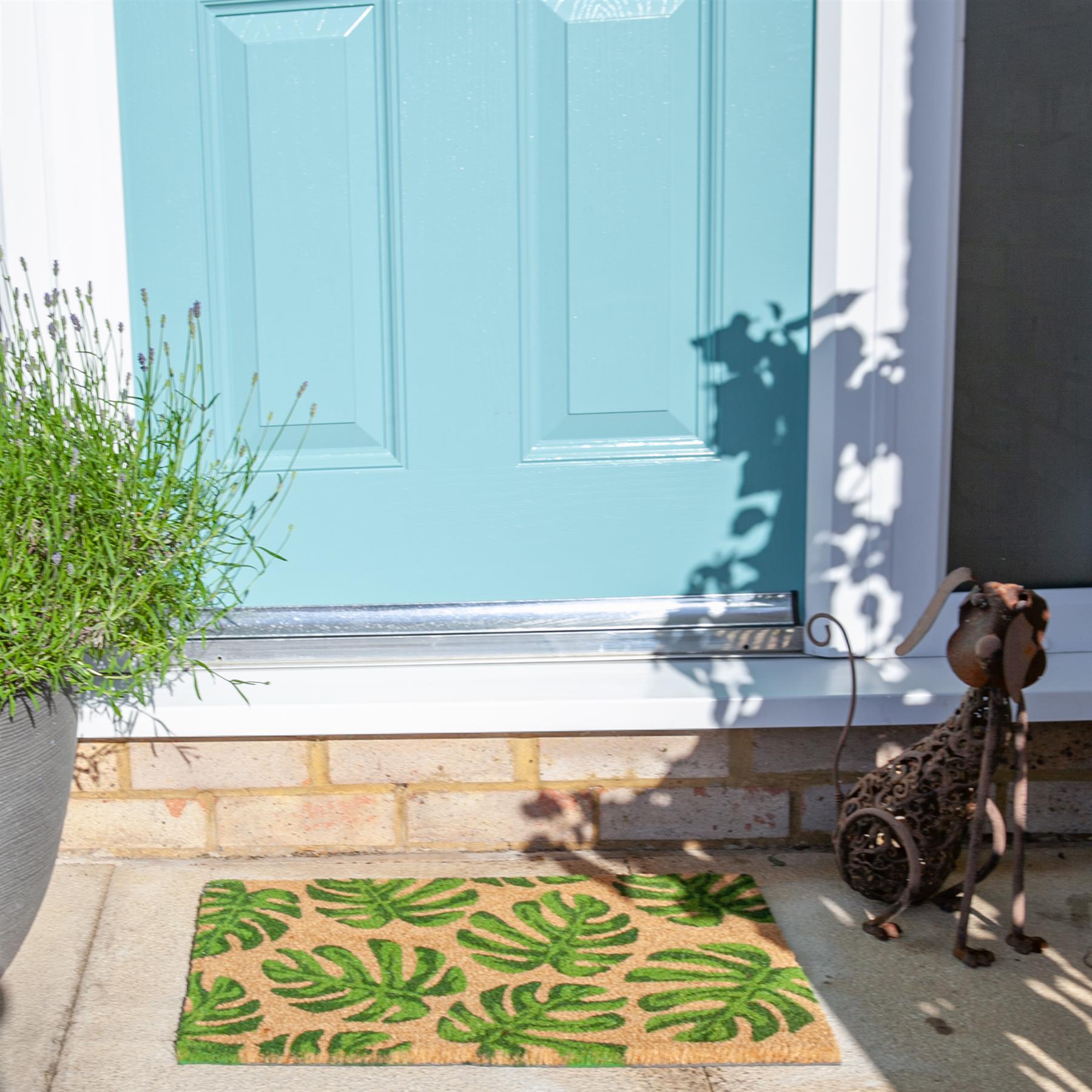 Nicola Spring Non-Slip Door Mat - 60 x 40cm - Banana Leaf