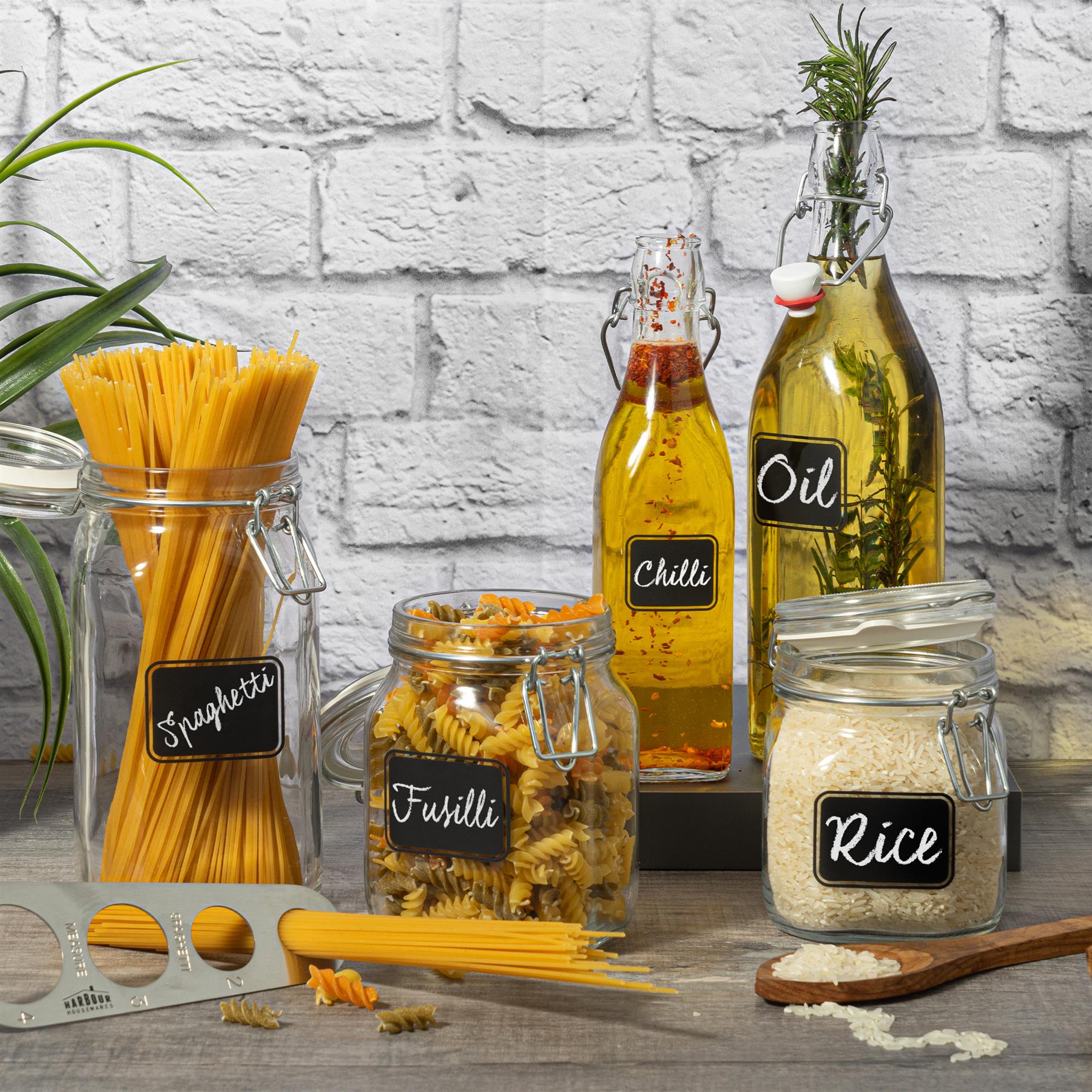 Bormioli Rocco Lavagna Glass Storage Jar with Chalkboard Label - 1.5L