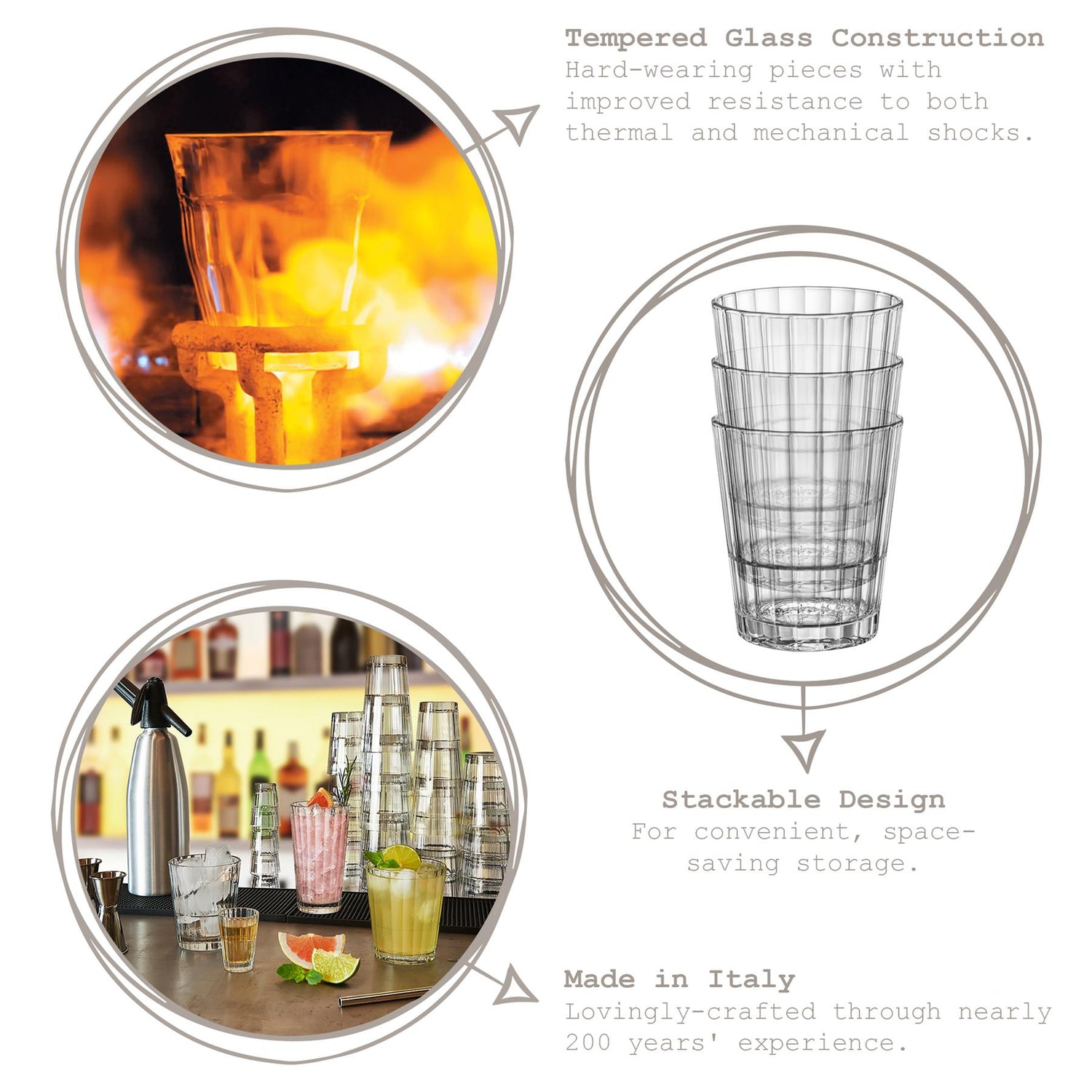 395ml Oxford Bar Stacking Highball Glass