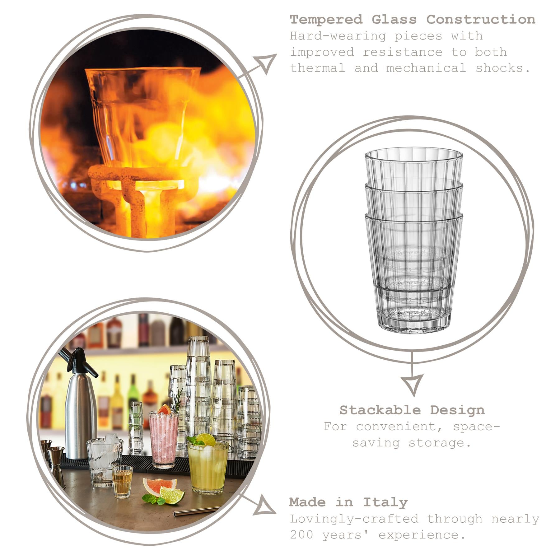 395ml Oxford Bar Stacking Highball Glass