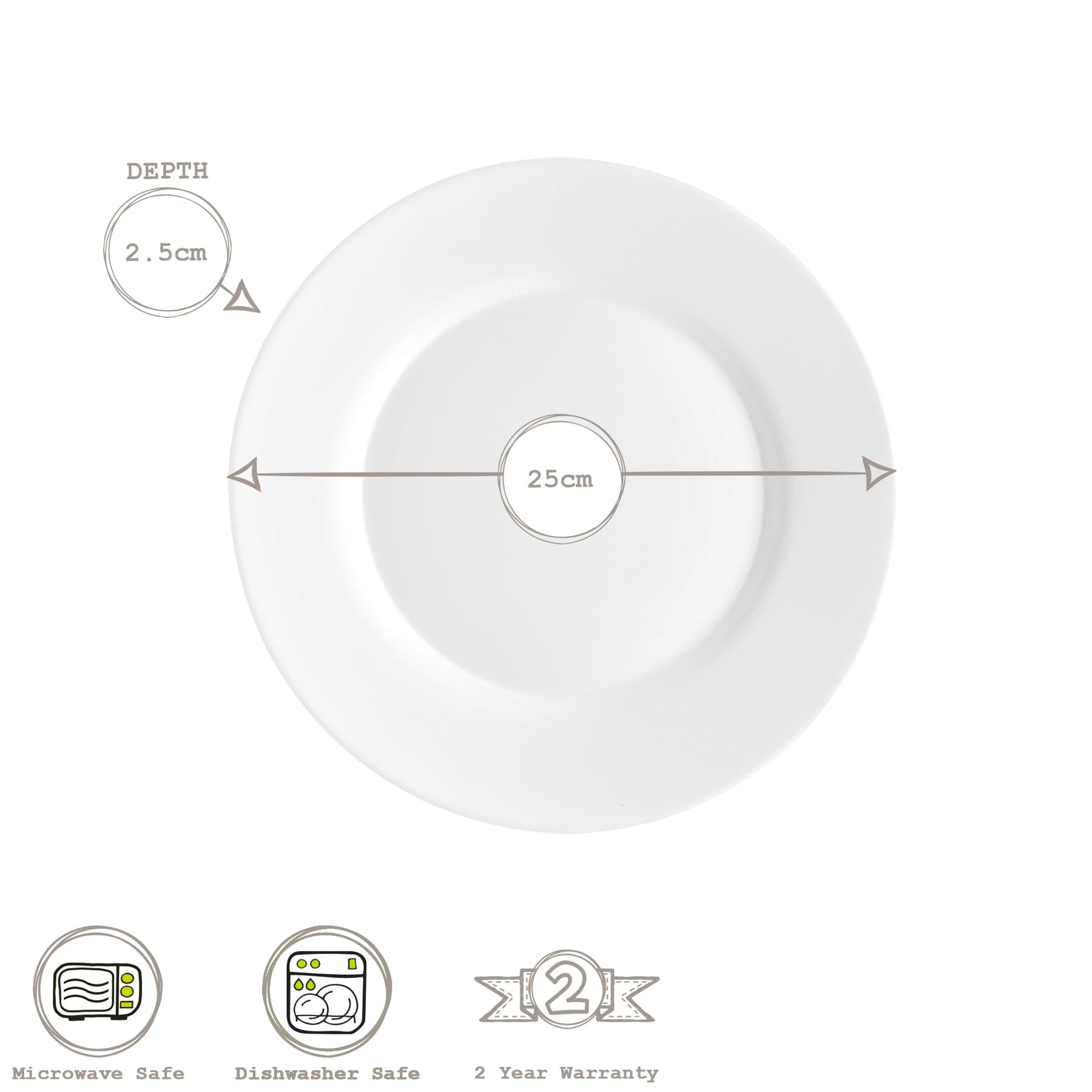 Toledo Glass Dinner Plate - 25cm