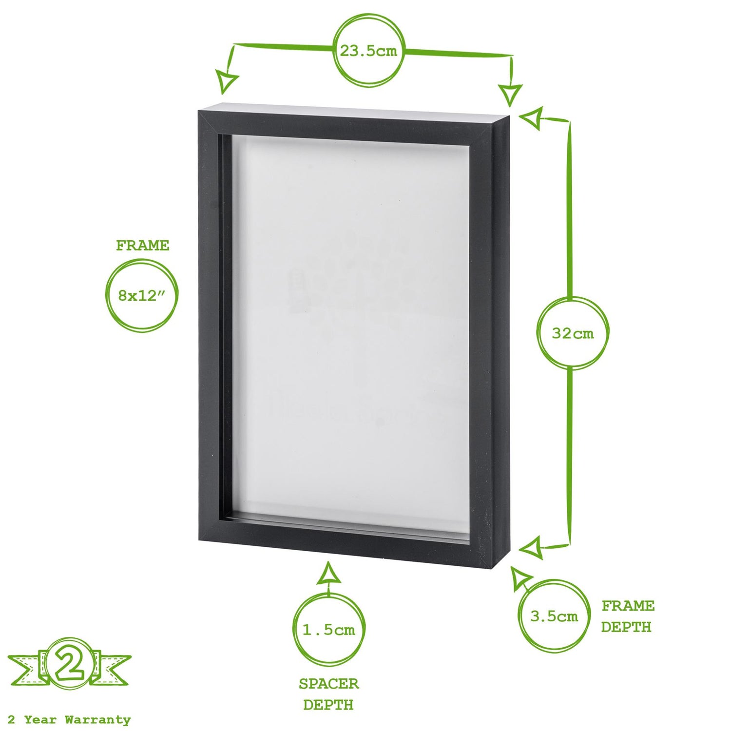Grey A4 (8" x 12") 3D Box Photo Frame