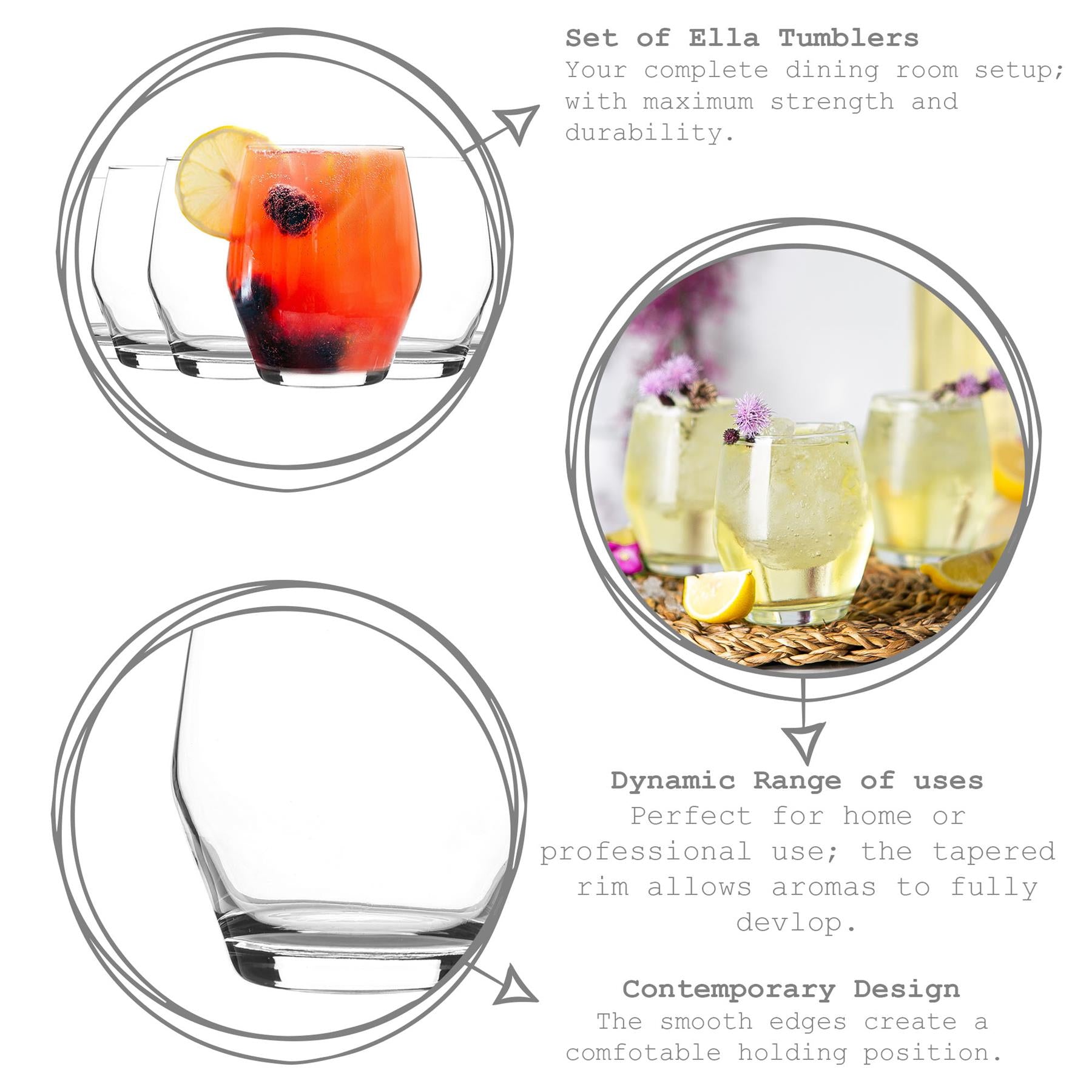 LAV Ella Tumbler Glass - 370ml