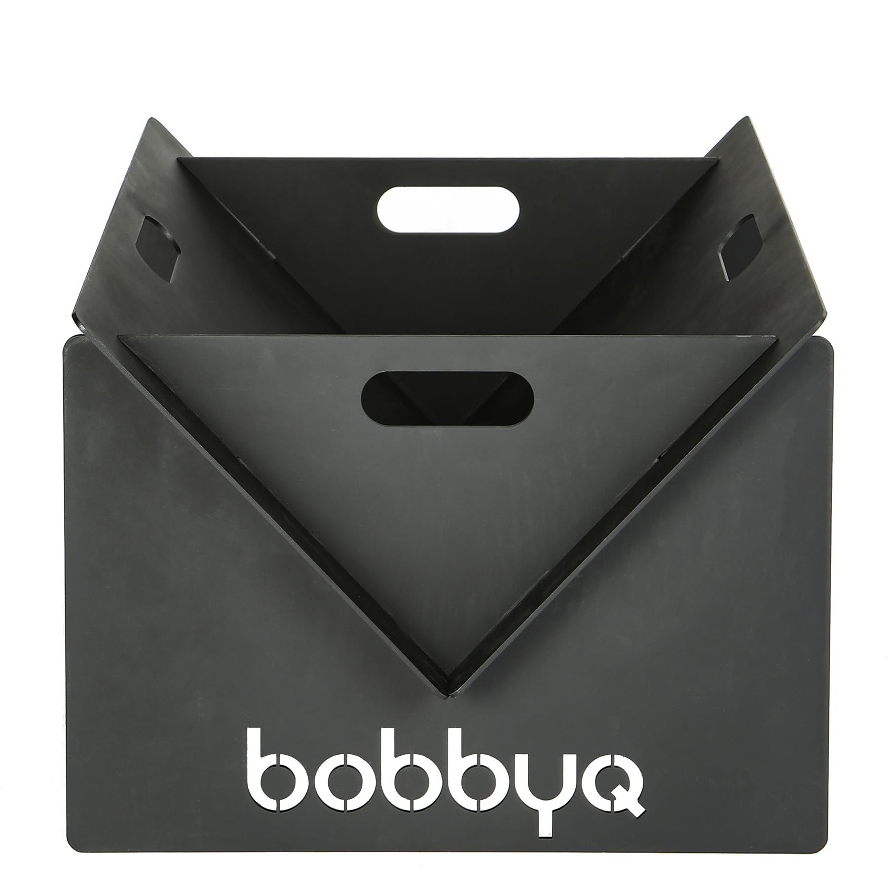 Portable Flat Pack Fire Pit - 40 x 46 x 30cm - Black