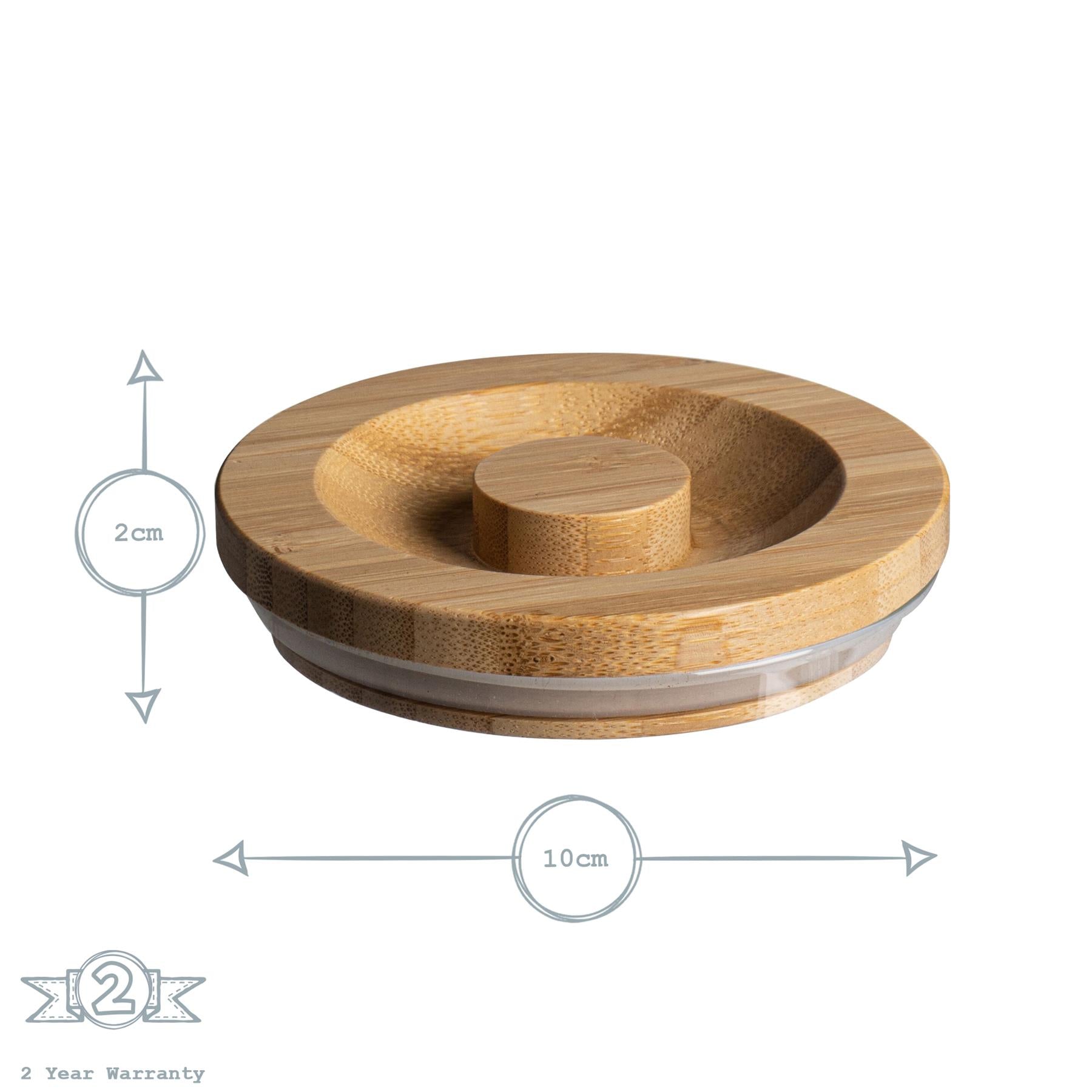 Argon Tableware Airtight Wooden Storage Jar Lid