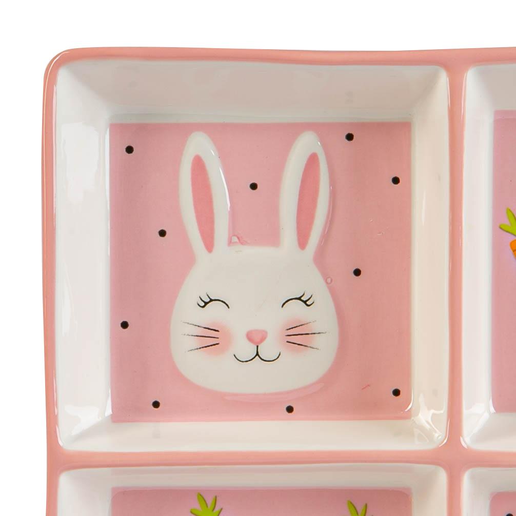 Pink Bunny Snack Plate - 20cm - Pink