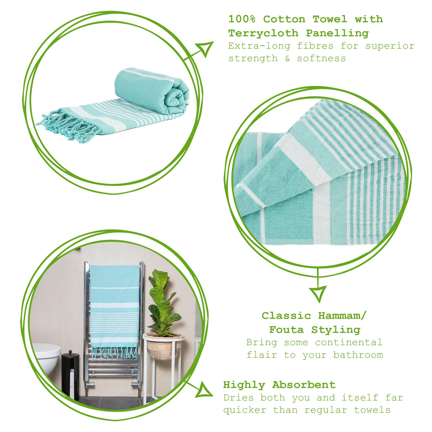 Deluxe Turkish Cotton Bath Towel - Sky Blue