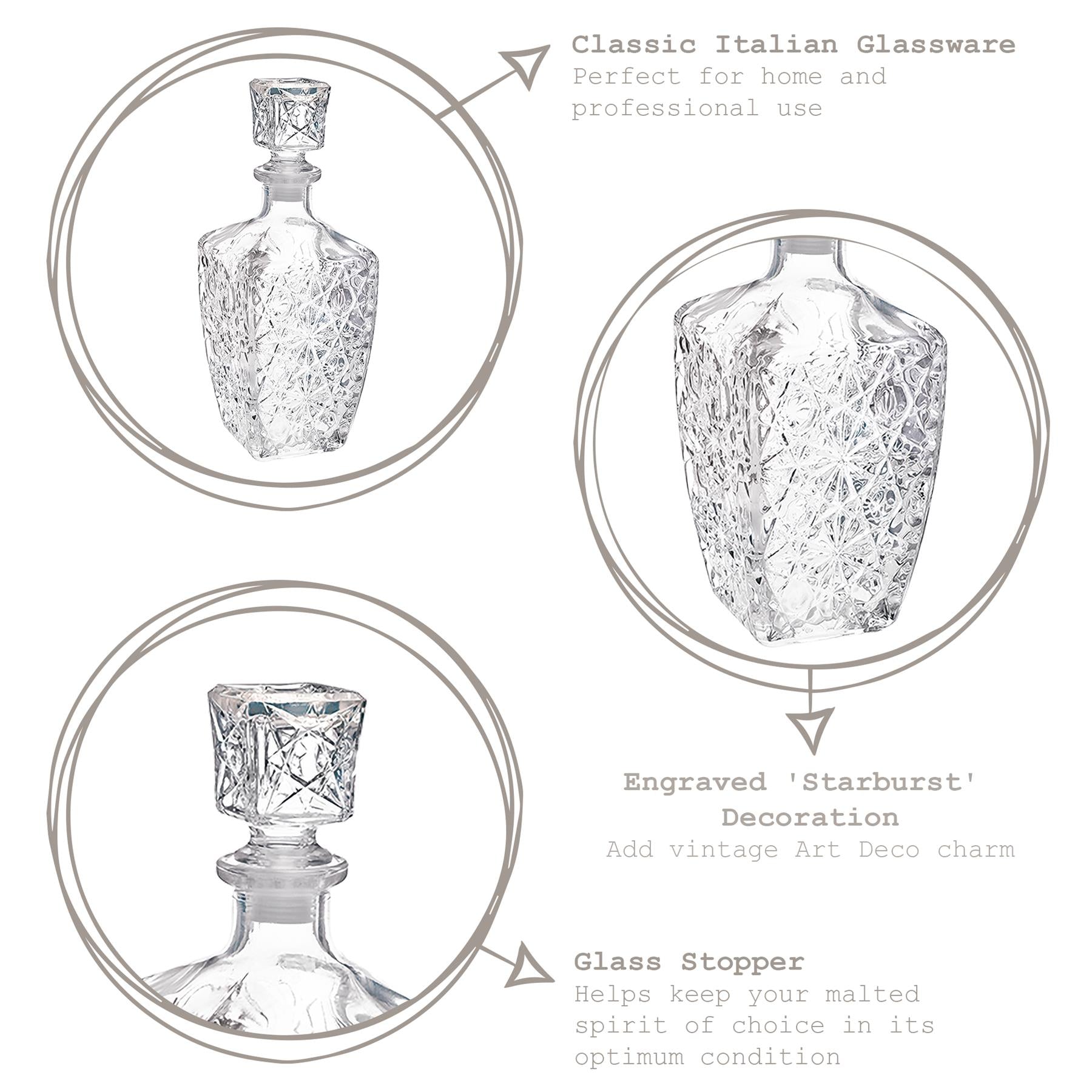 Dedalo Whisky Decanter - 780ml