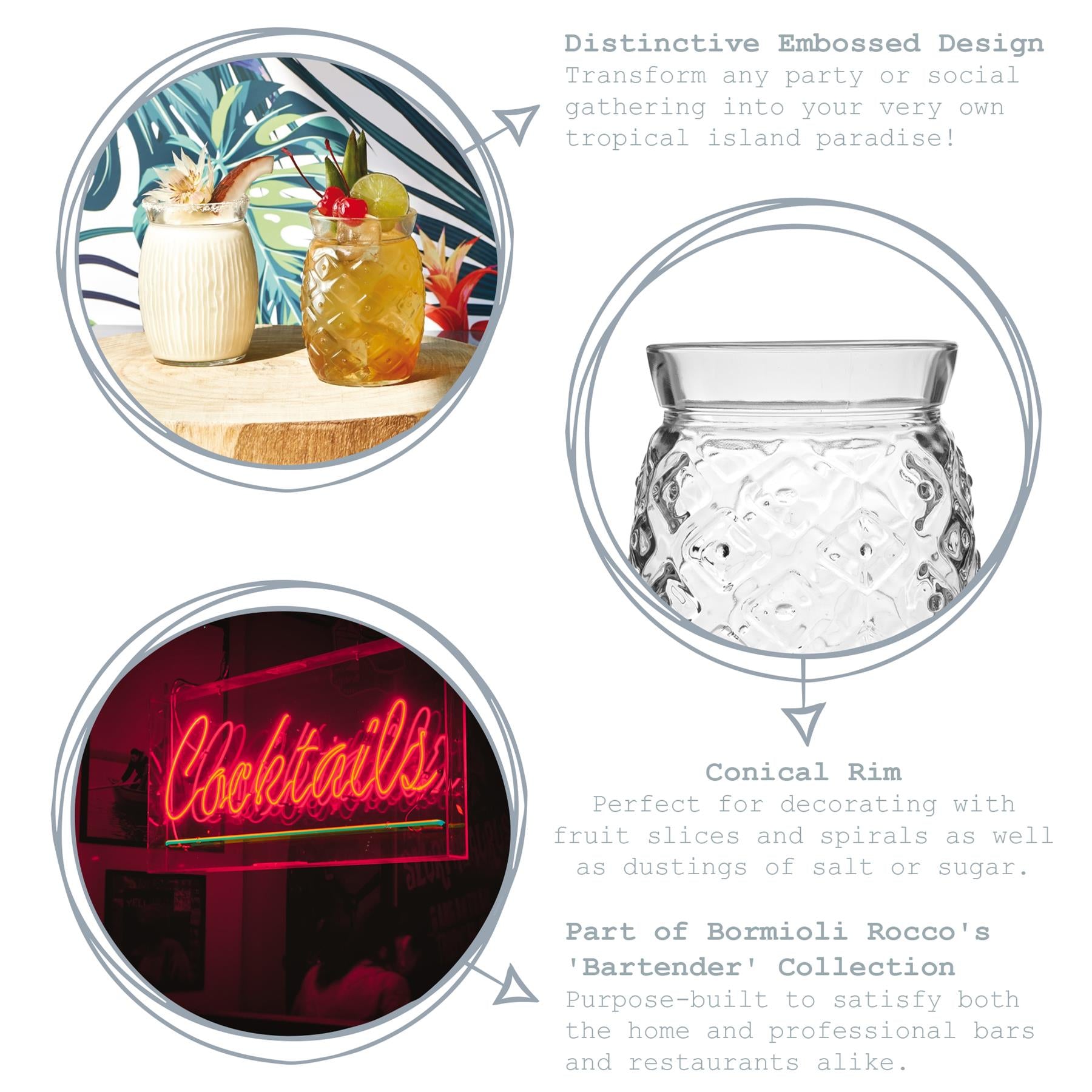 Bormioli Rocco Sour Pineapple Cocktail Glass - 440ml
