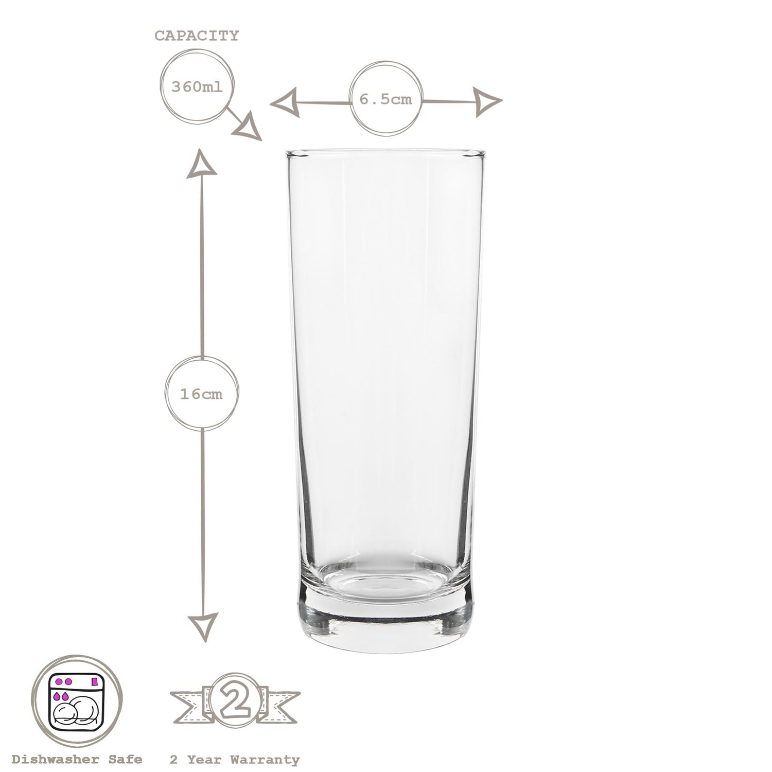 360ml Liberty Highball Glass