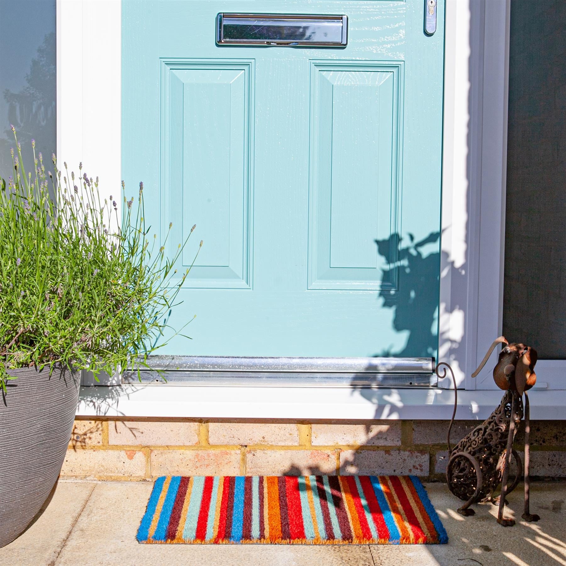 Nicola Spring Non-Slip Door Mat - 60 x 40cm - Rainbow 2