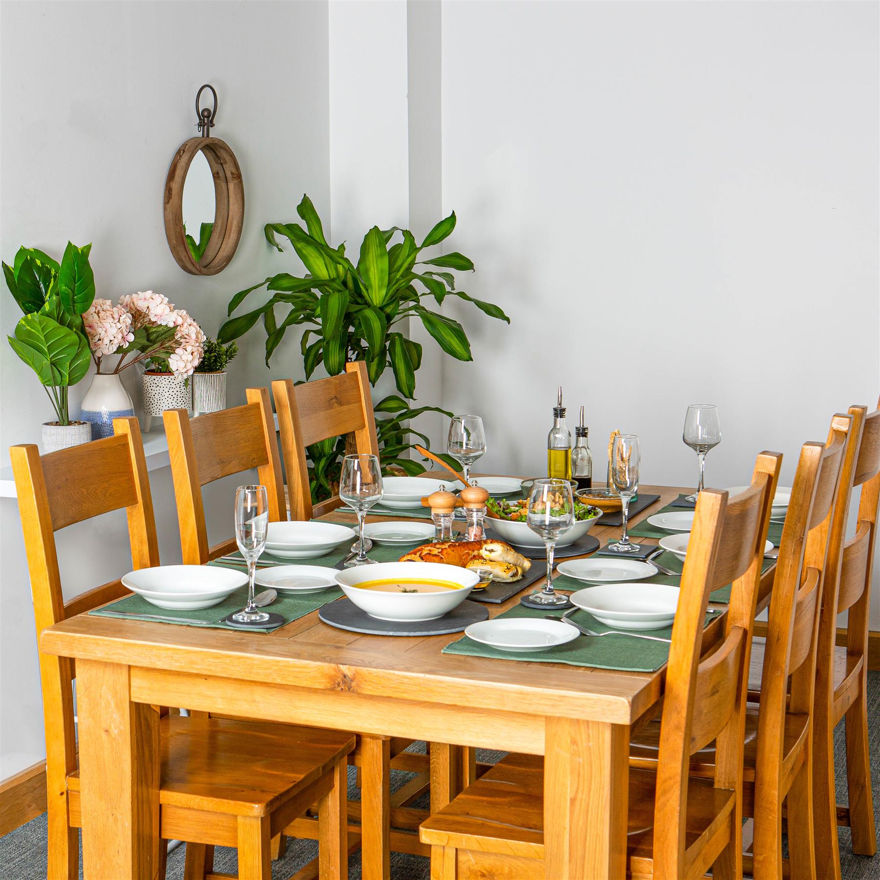 Ribbed Cotton Placemat - Green