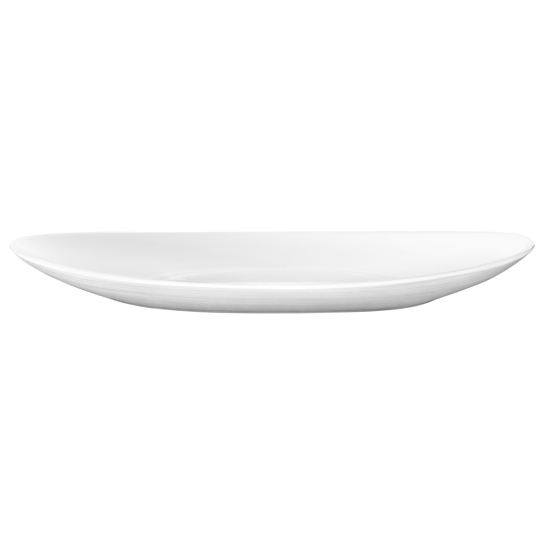 White 32cm Prometeo Oval Glass Steak Plate