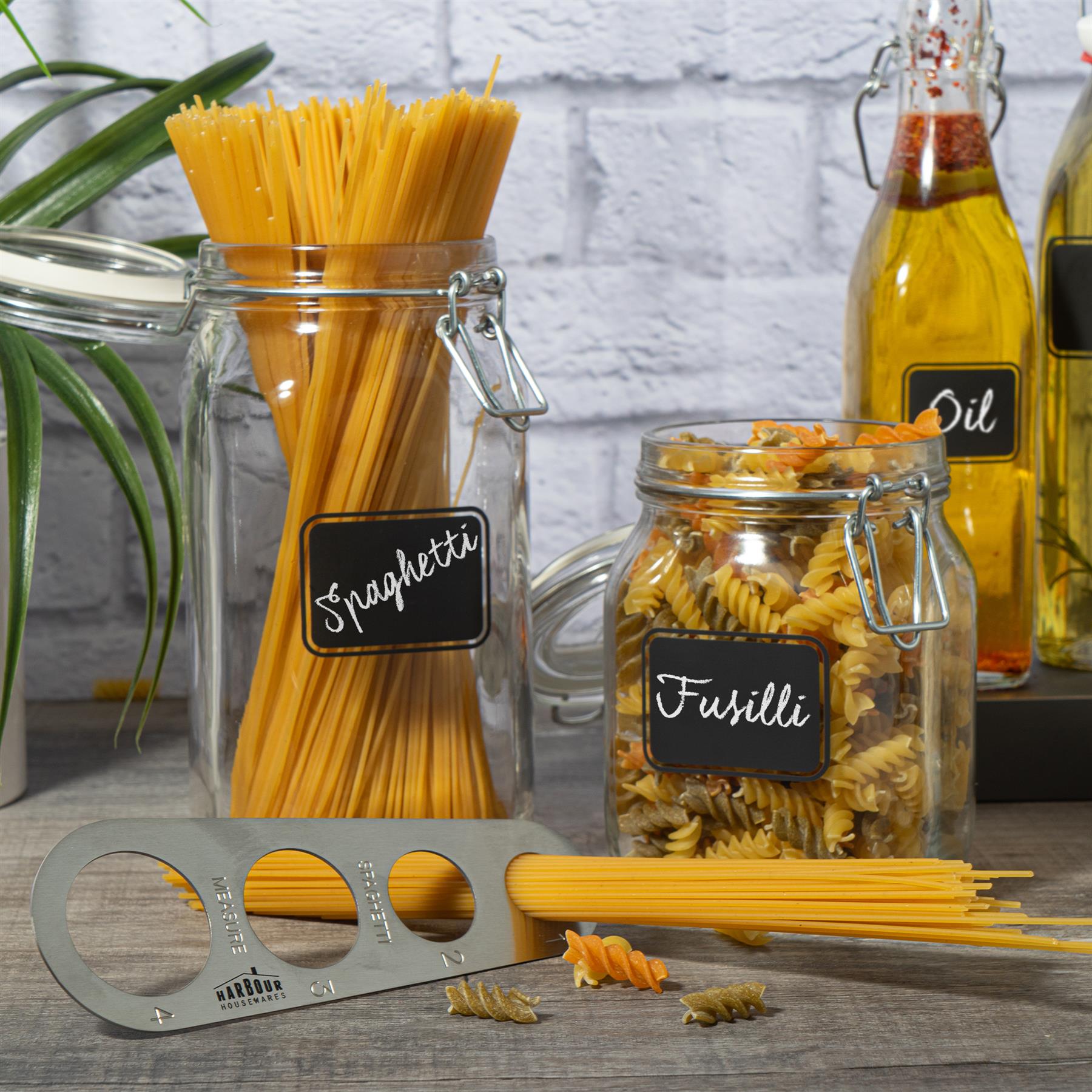 Bormioli Rocco Lavagna Glass Storage Jar with Chalkboard Label - 1.5L