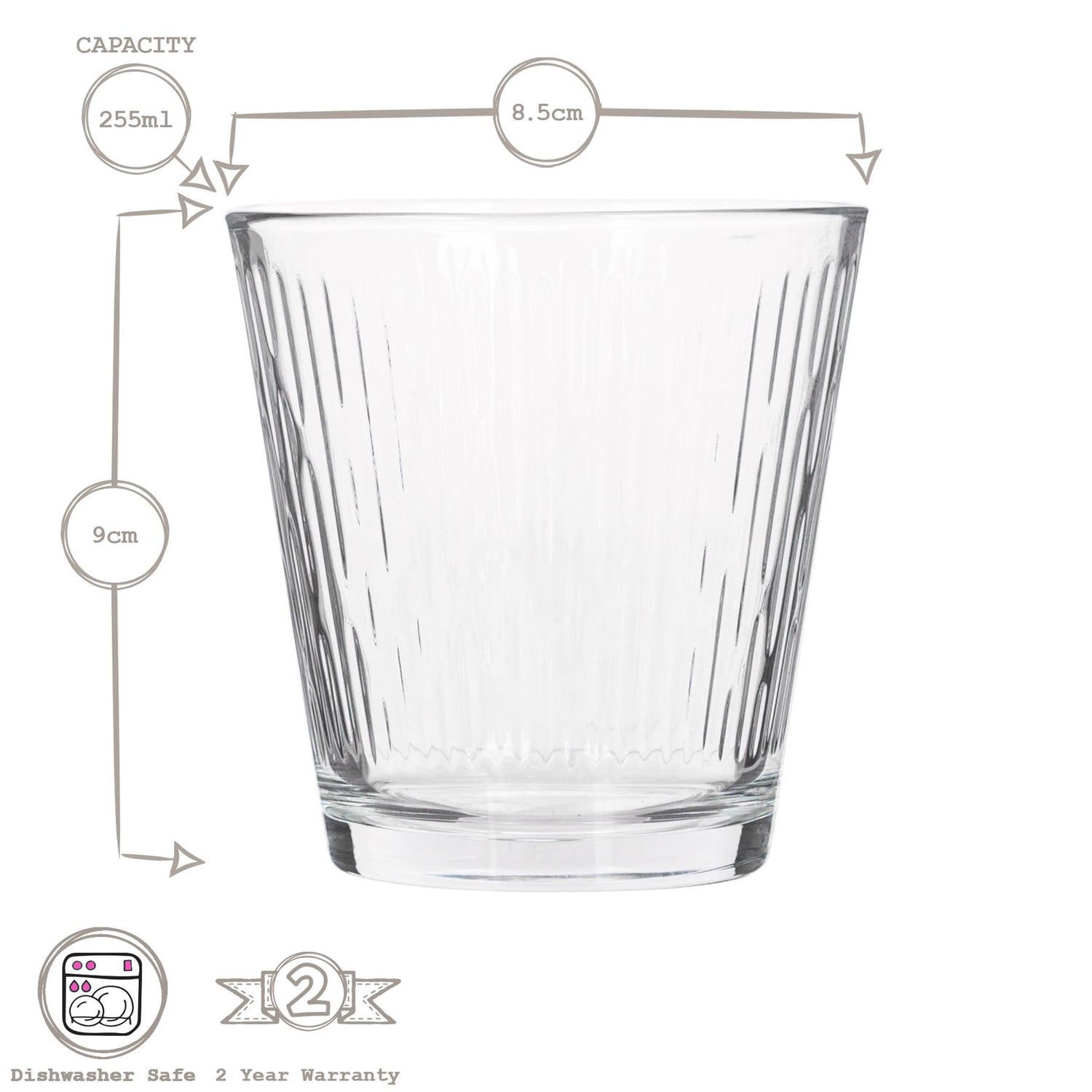255ml Nora Glass Tumbler