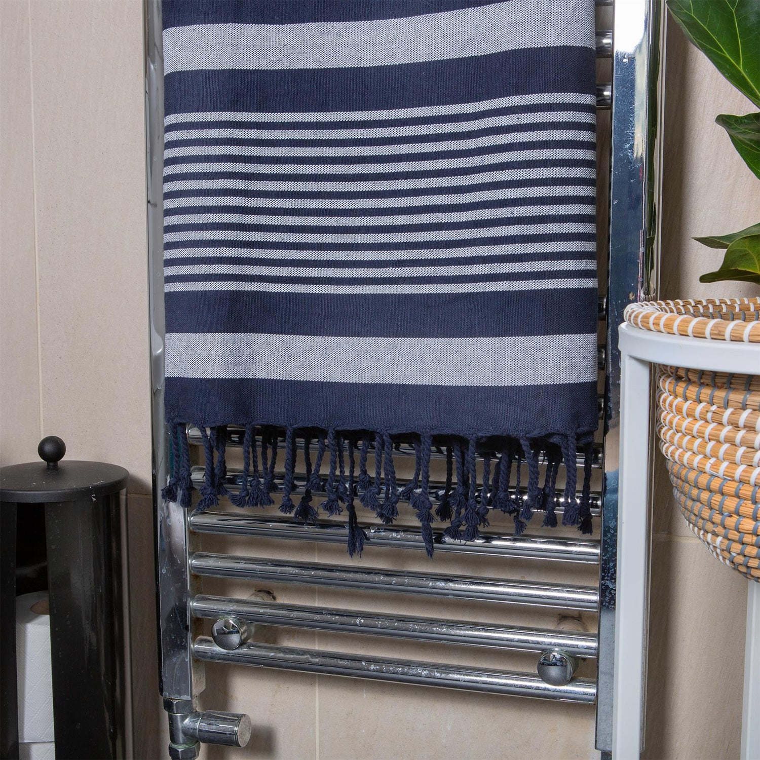 Deluxe Turkish Cotton Bath Towel - Navy