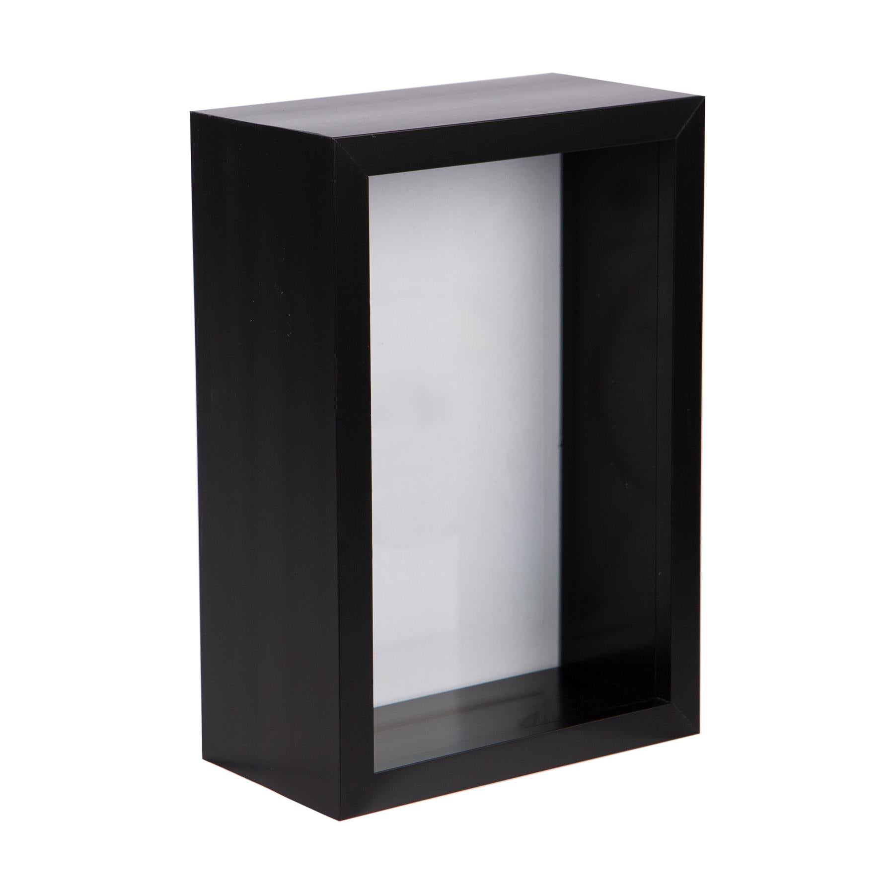 Nicola Spring 4" x 6" 3D Deep Box Photo Frame - Black