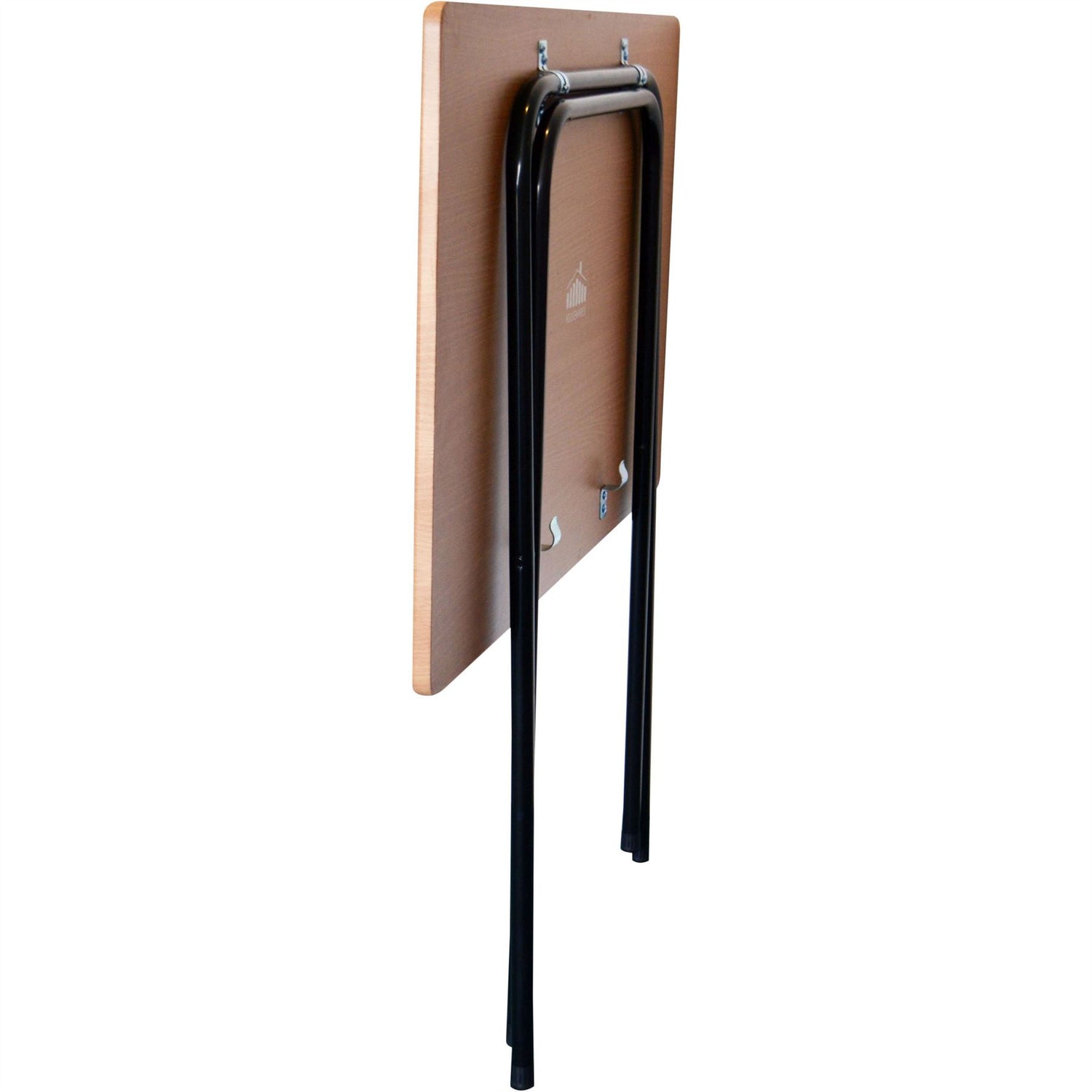 Harbour Housewares Folding Computer Desk - Natural Wood and Black