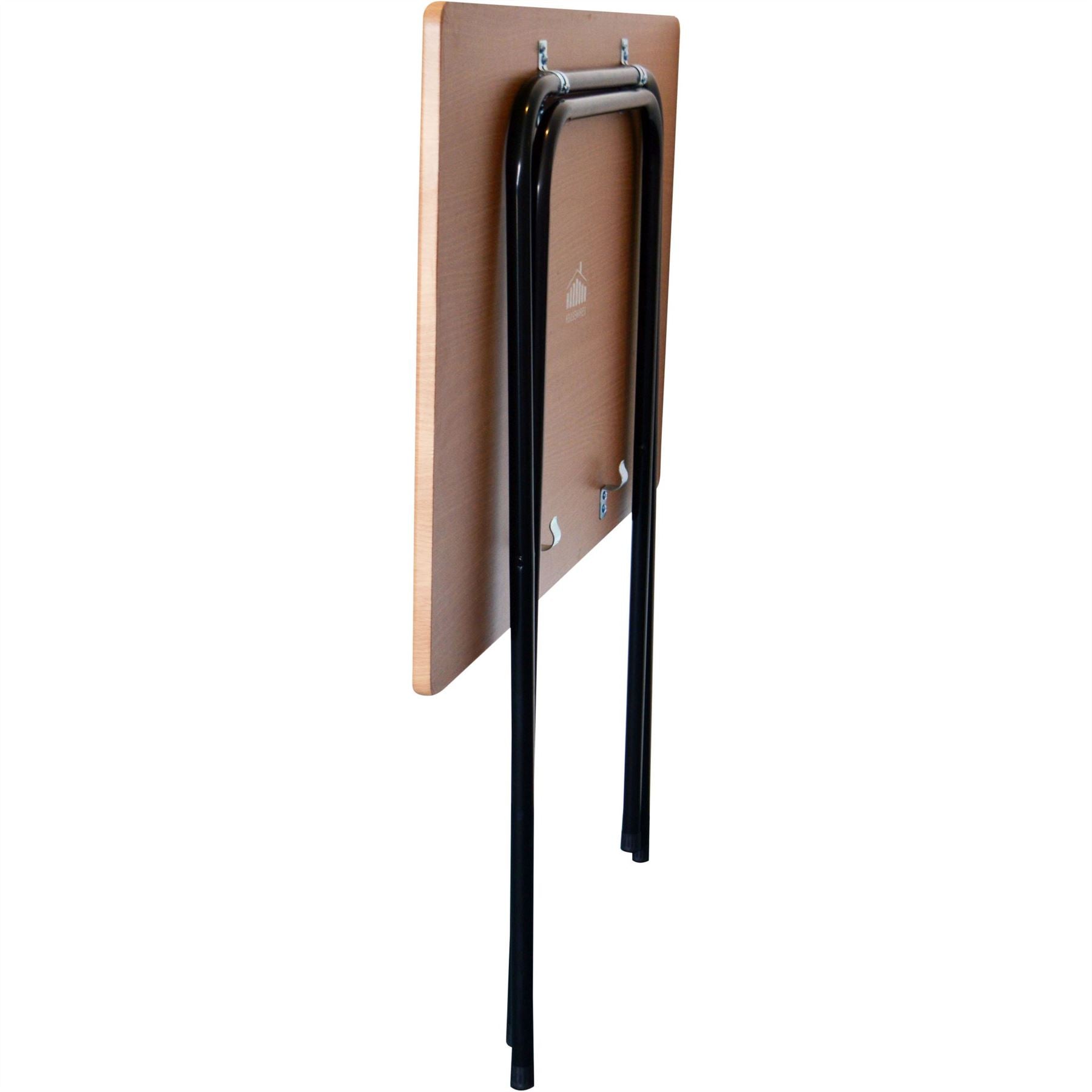 Harbour Housewares Folding Computer Desk - Natural Wood and Black