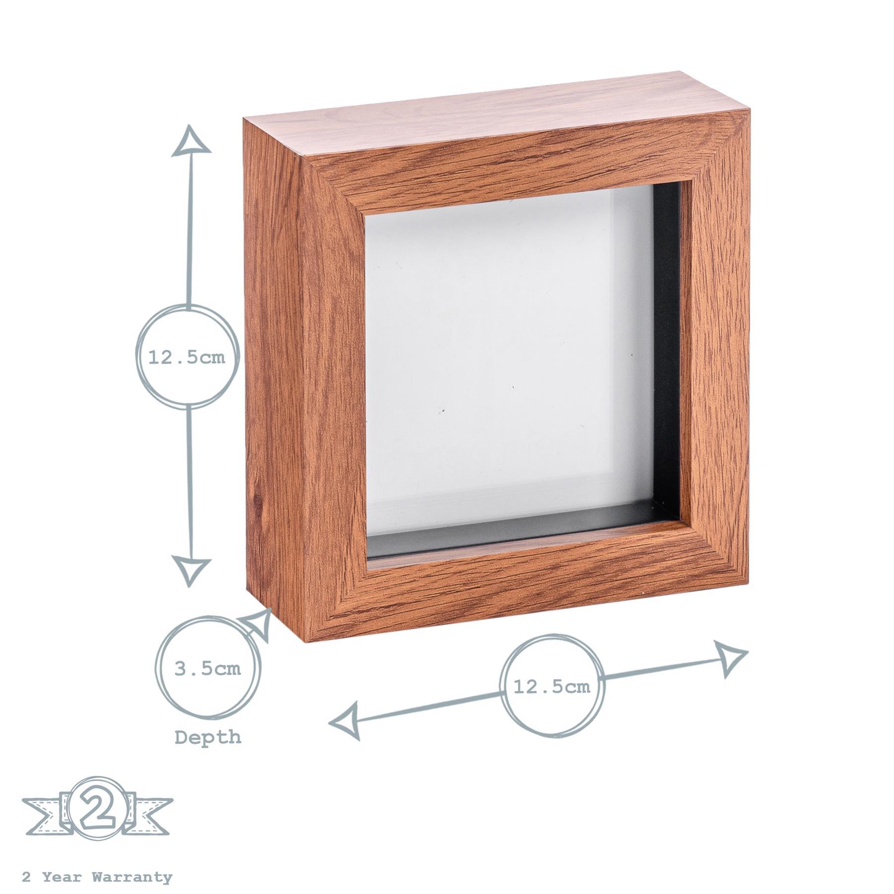 Nicola Spring Box Photo Frame - 4x4 - Dark Wood