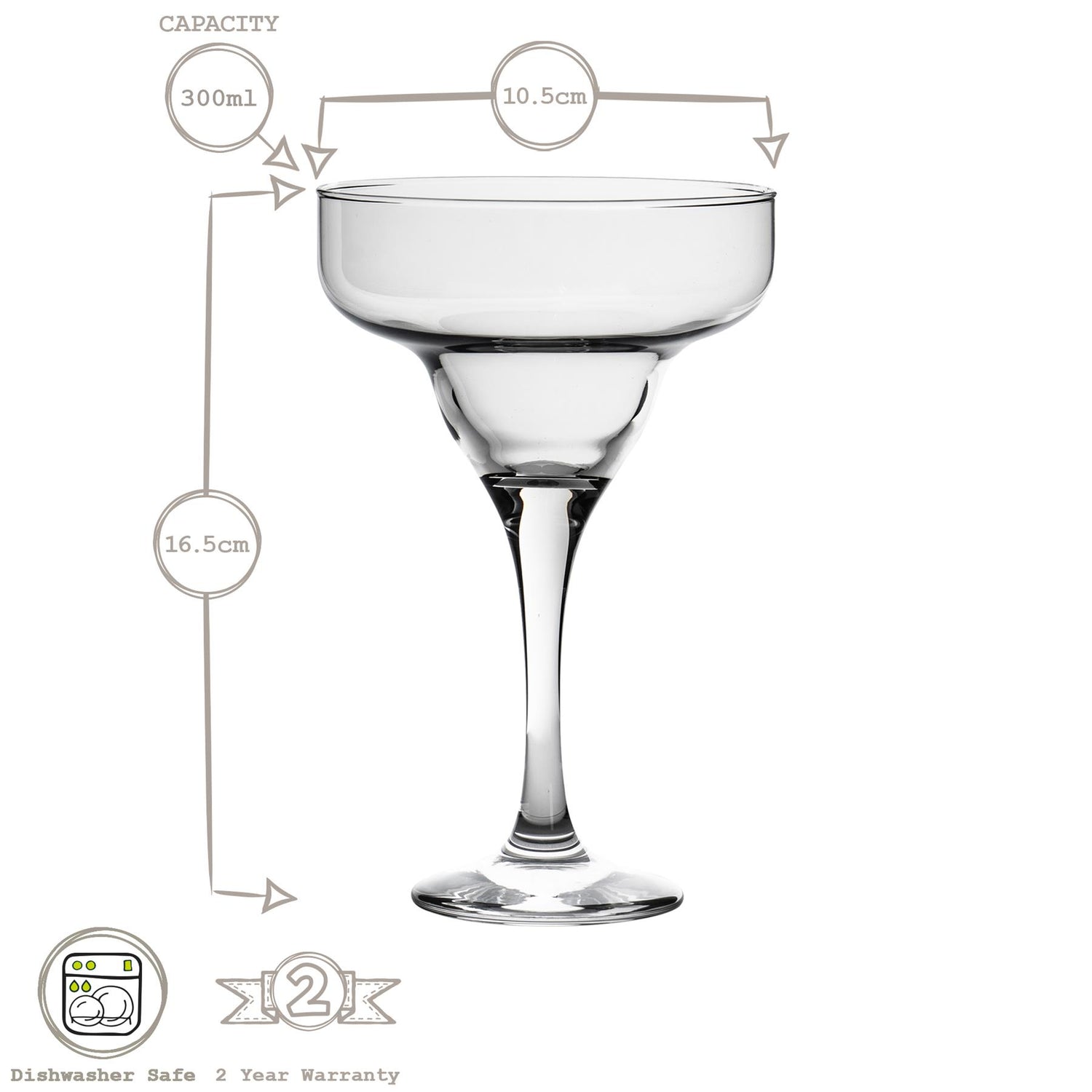295ml Misket Margarita Glass