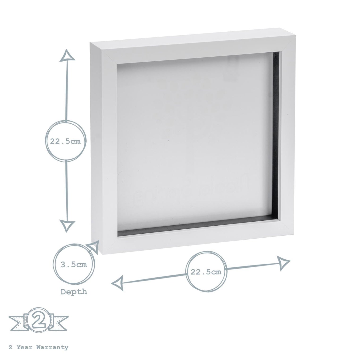 Nicola Spring Box Photo Frame - 8x8 - White