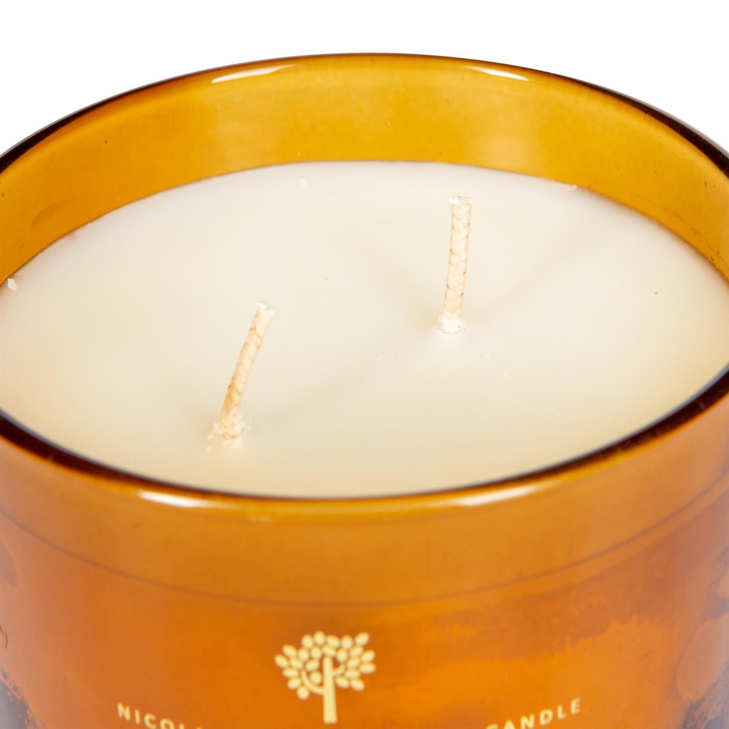 350g Double Wick Sandalwood & Jasmine Soy Wax Scented Candle - by Nicola Spring