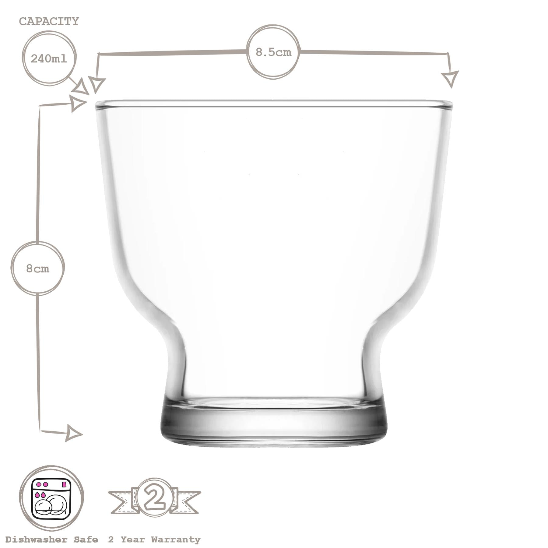 240ml Petit Glass Ice Cream Bowl