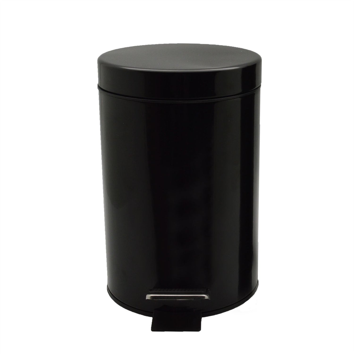 Harbour Housewares Bathroom Pedal Bin With Inner Bucket - Black - 3L