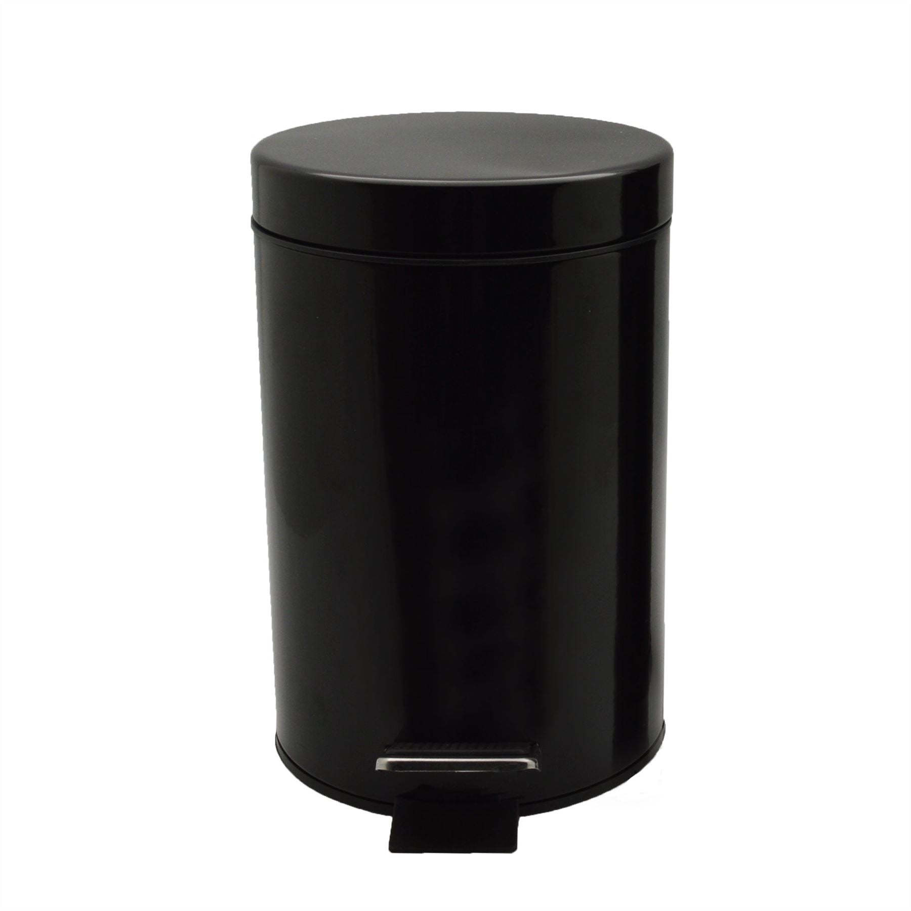 Harbour Housewares Bathroom Pedal Bin With Inner Bucket - Black - 3L