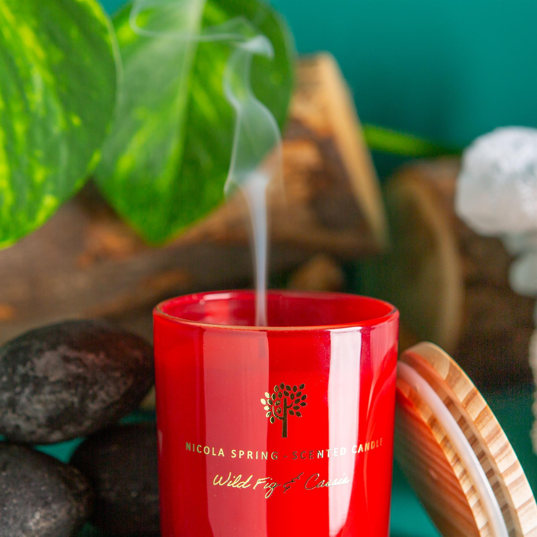 130g Wild Fig & Cassis Soy Wax Scented Candle - by Nicola Spring