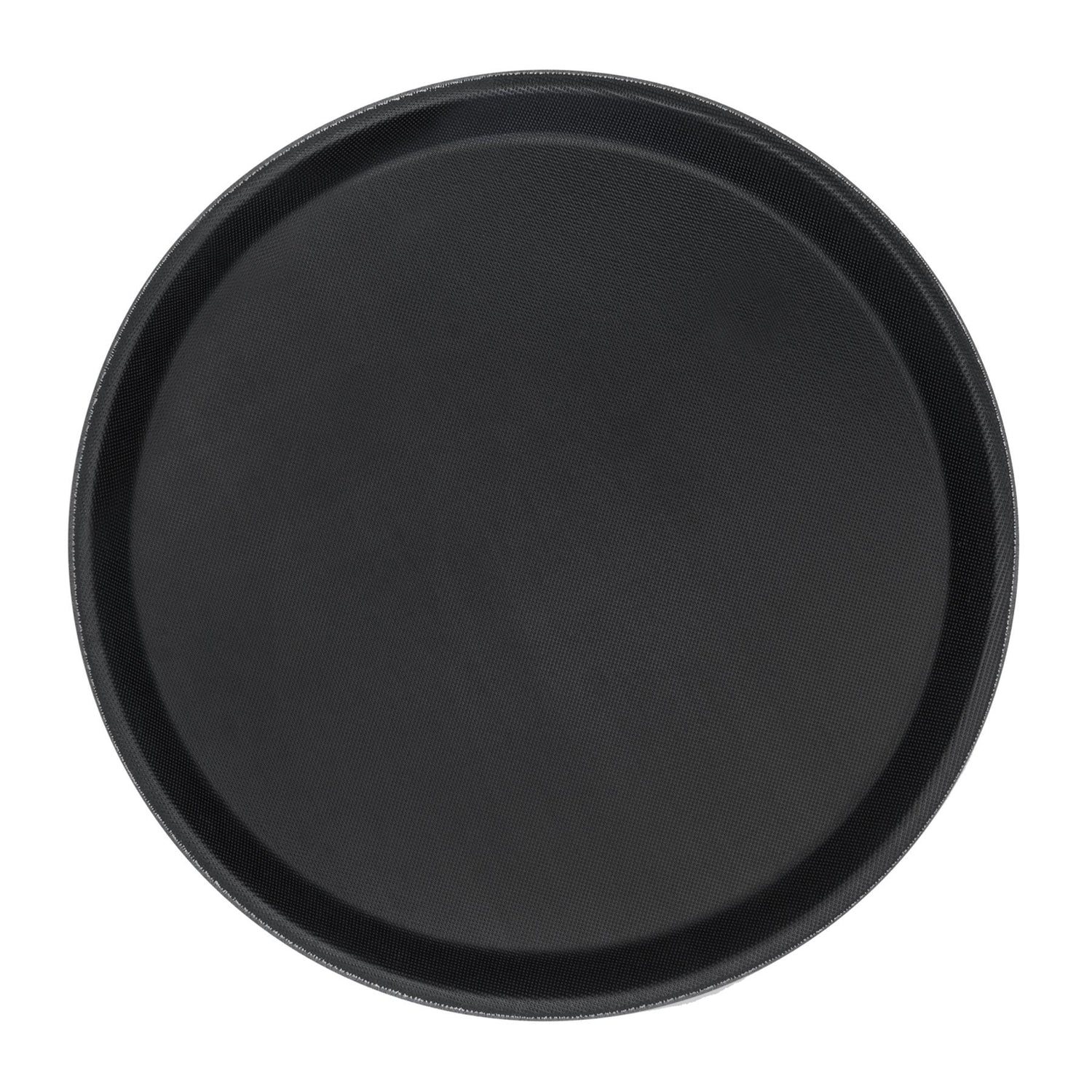 Black 28cm Round Non-Slip Serving Tray