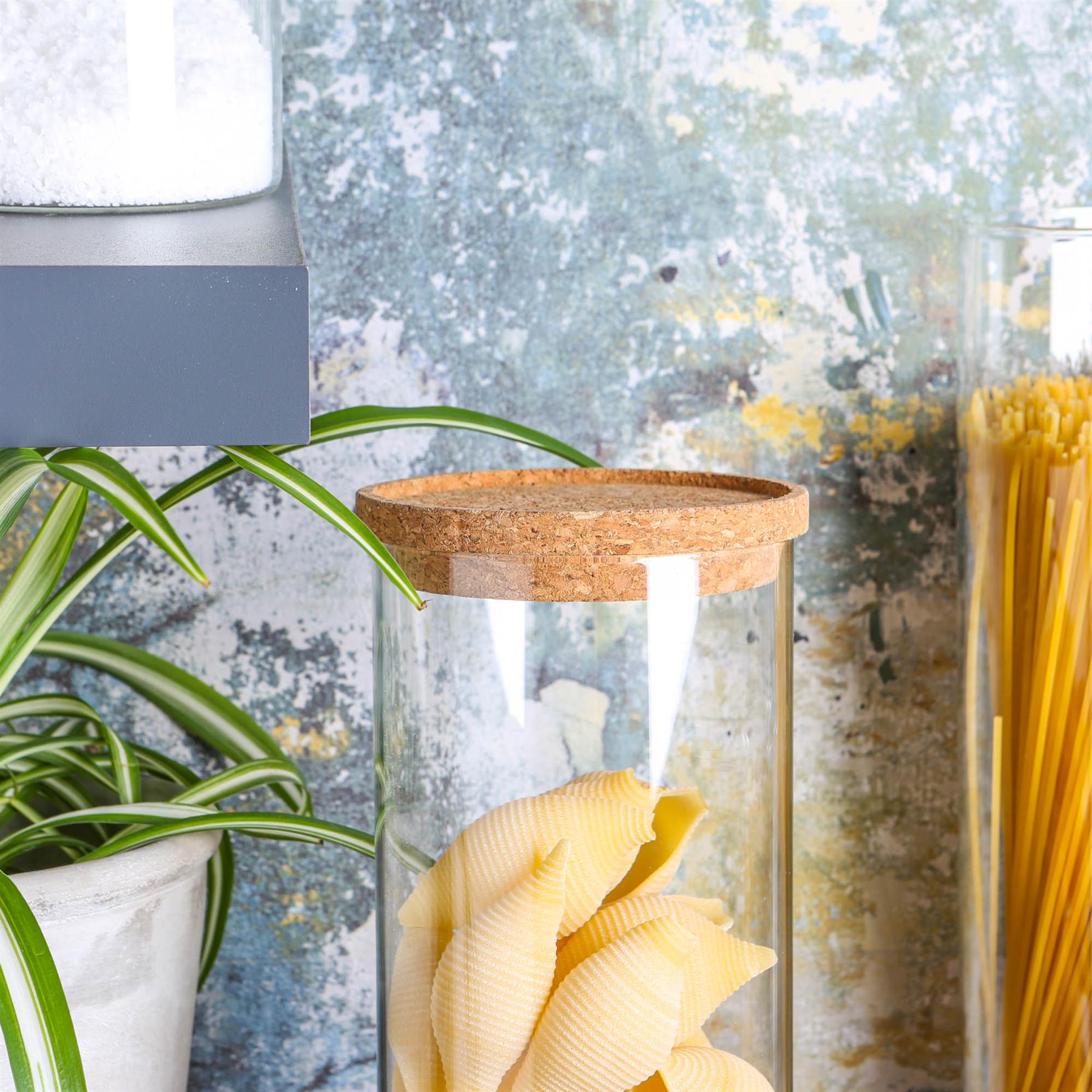 Glass Storage Jar with Cork Lid - 1.5 Litre