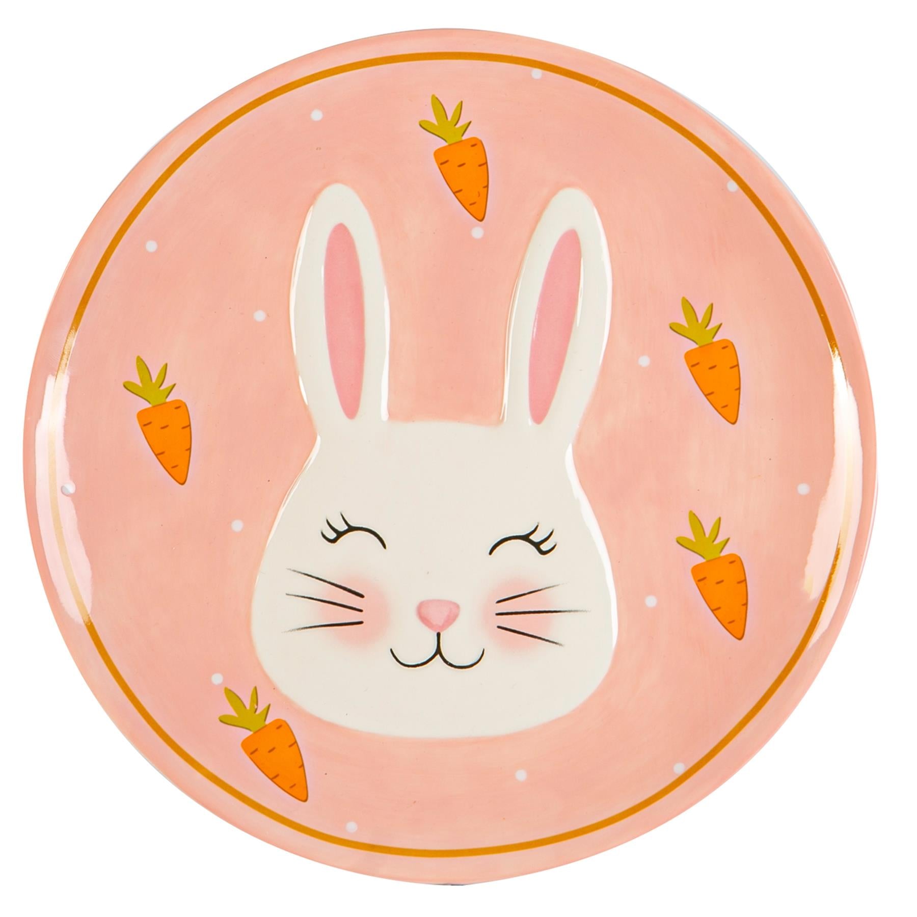 Pink Bunny Cake Stand - 27cm - Pink