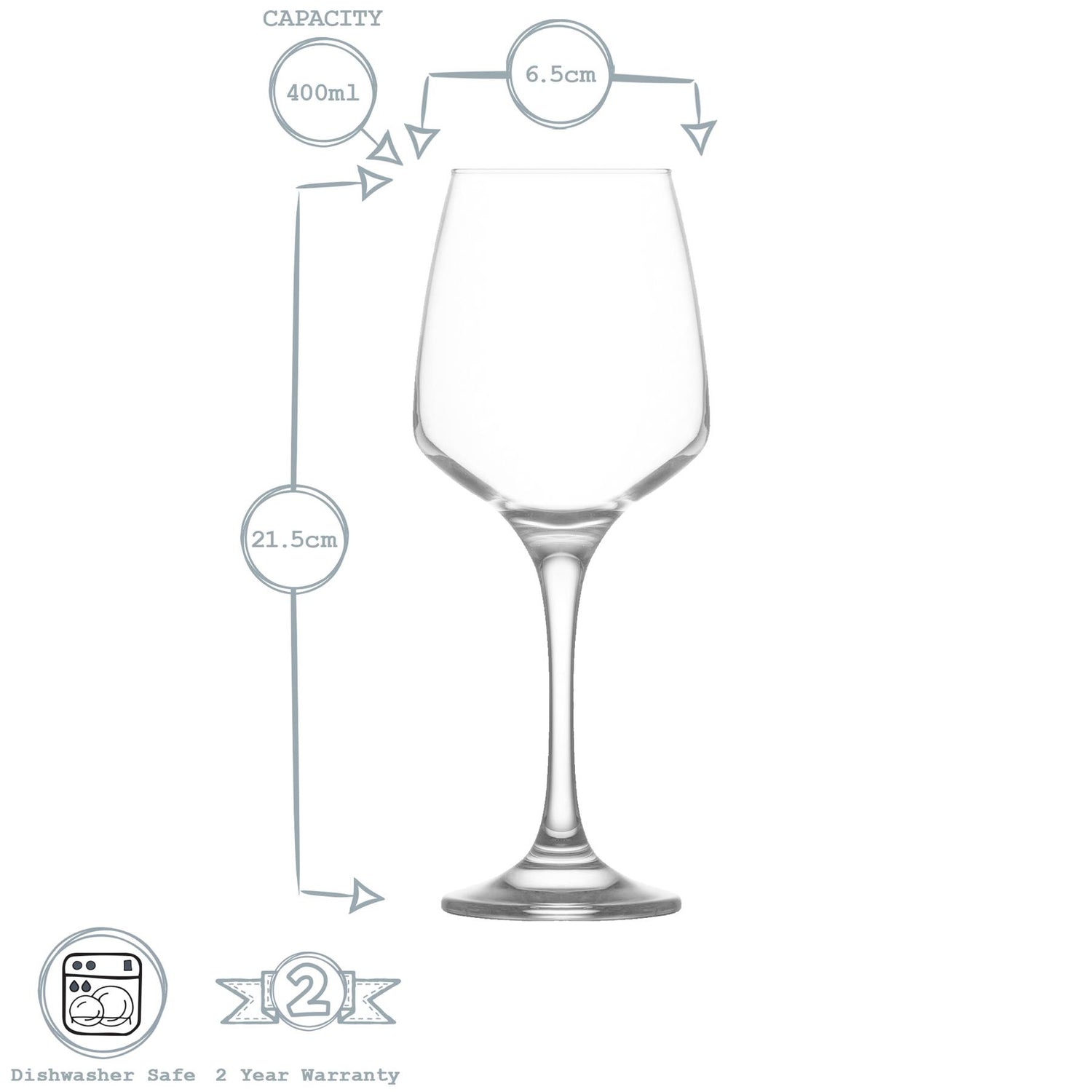 400ml Lal Red Wine Glass