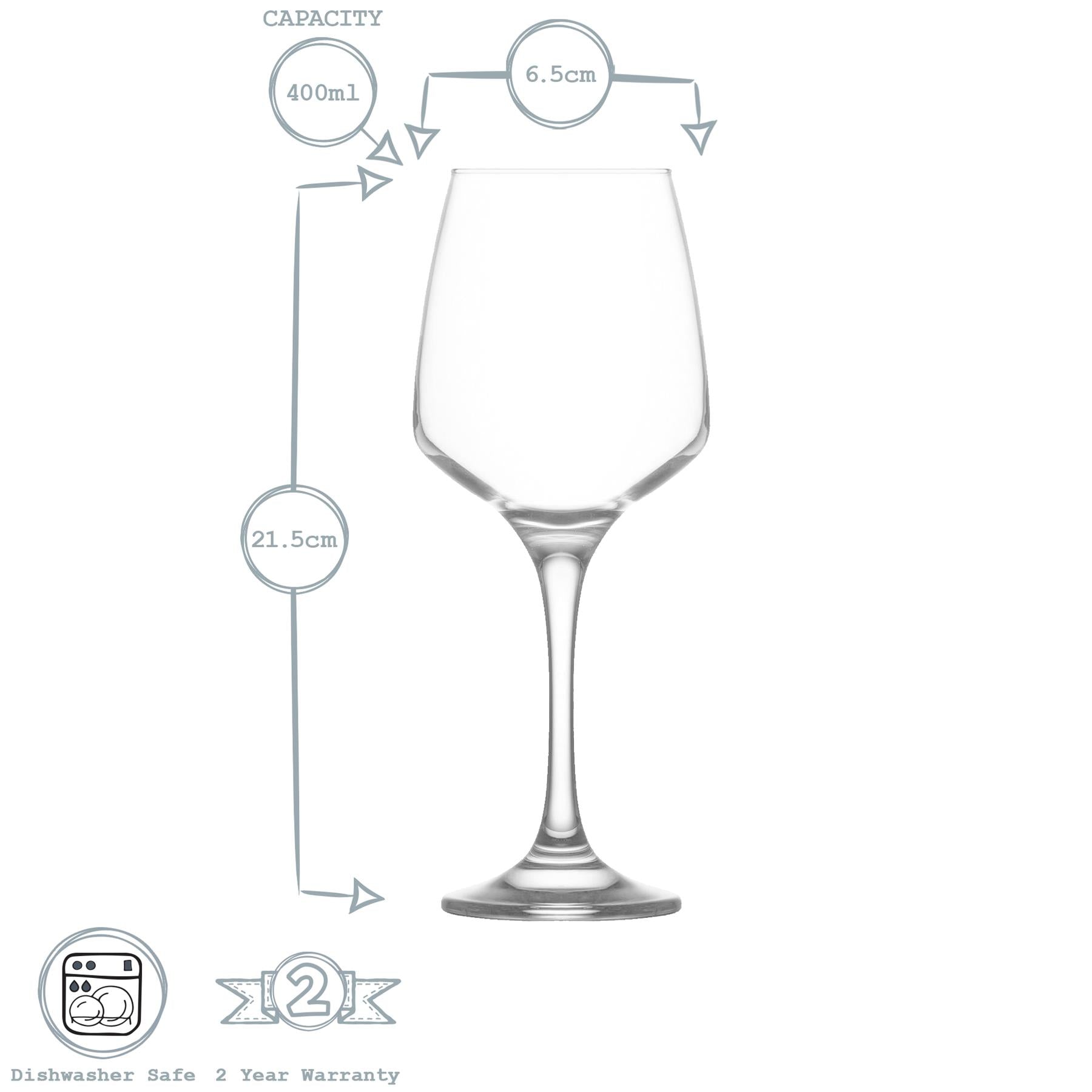 400ml Lal Red Wine Glass