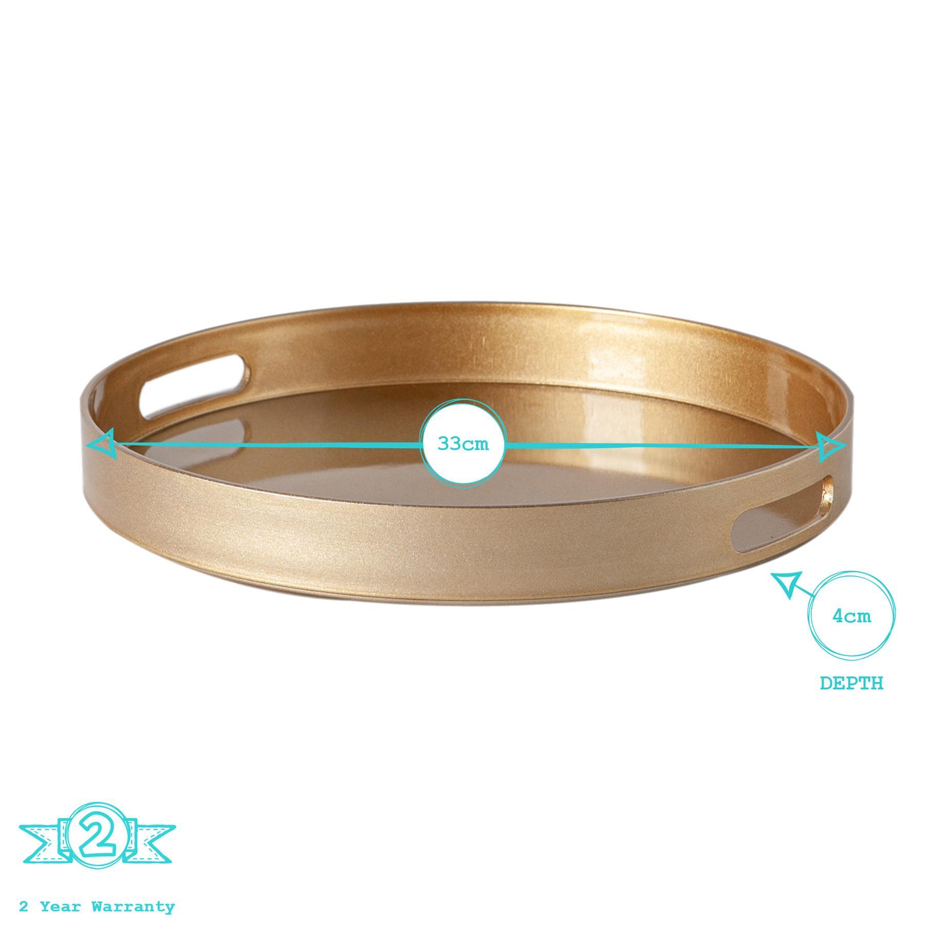 Round Serving Tray - Centre Piece - 33cm - Rose Gold