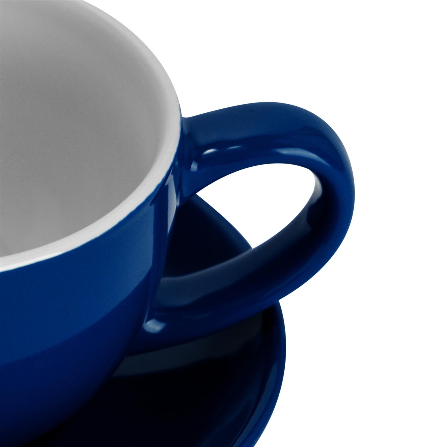 Coloured Cappuccino Saucer - 14cm - Navy