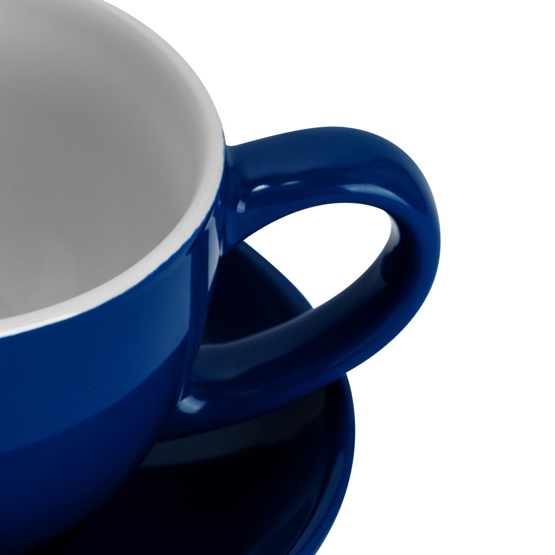 Coloured Cappuccino Saucer - 14cm - Navy