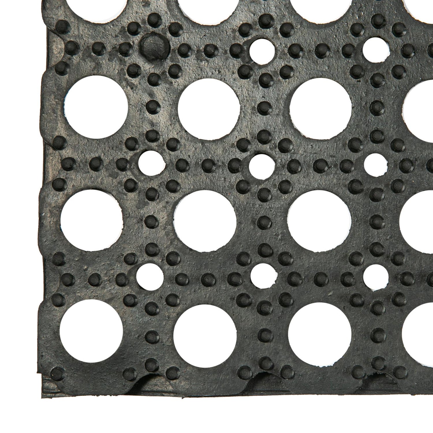 Heavy Duty Rubber Door Mat - 80 x 60cm - Black