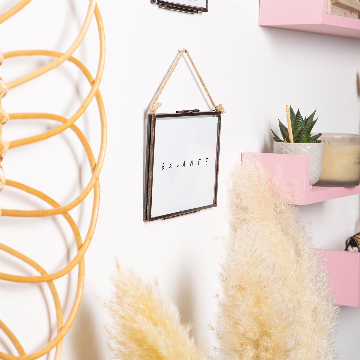 7" x 5" Black Hanging Metal Photo Frame - by Nicola Spring