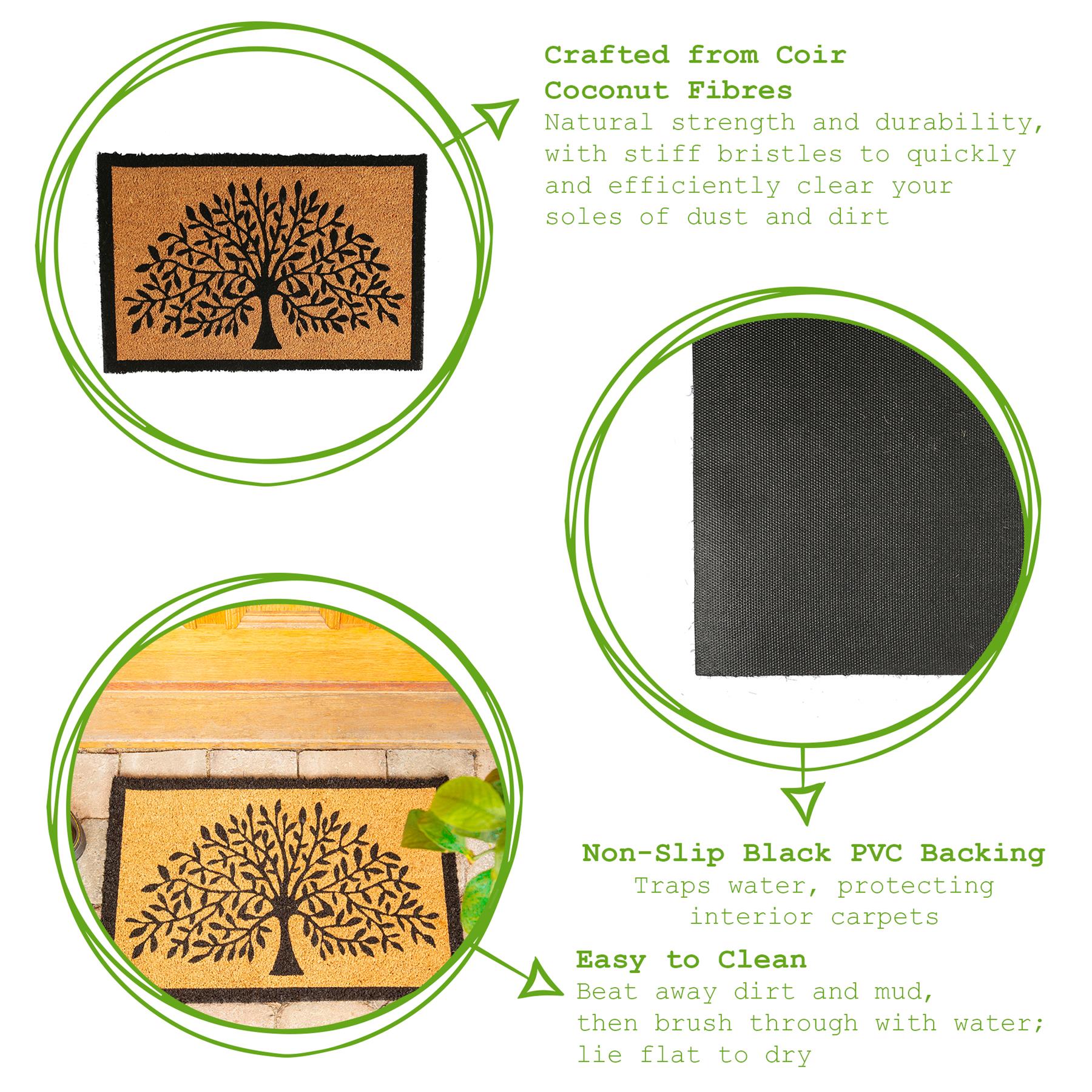 60cm x 40cm Tree of Life Coir Door Mat