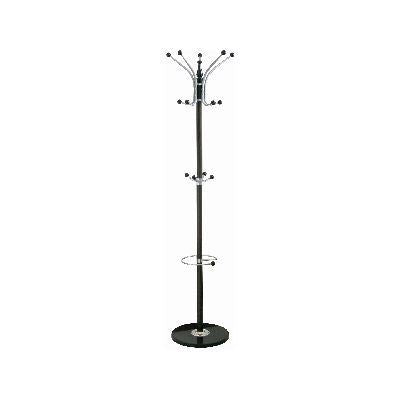 Black 14 Hook Coat Rack with Umbrella Holder - By Ashley