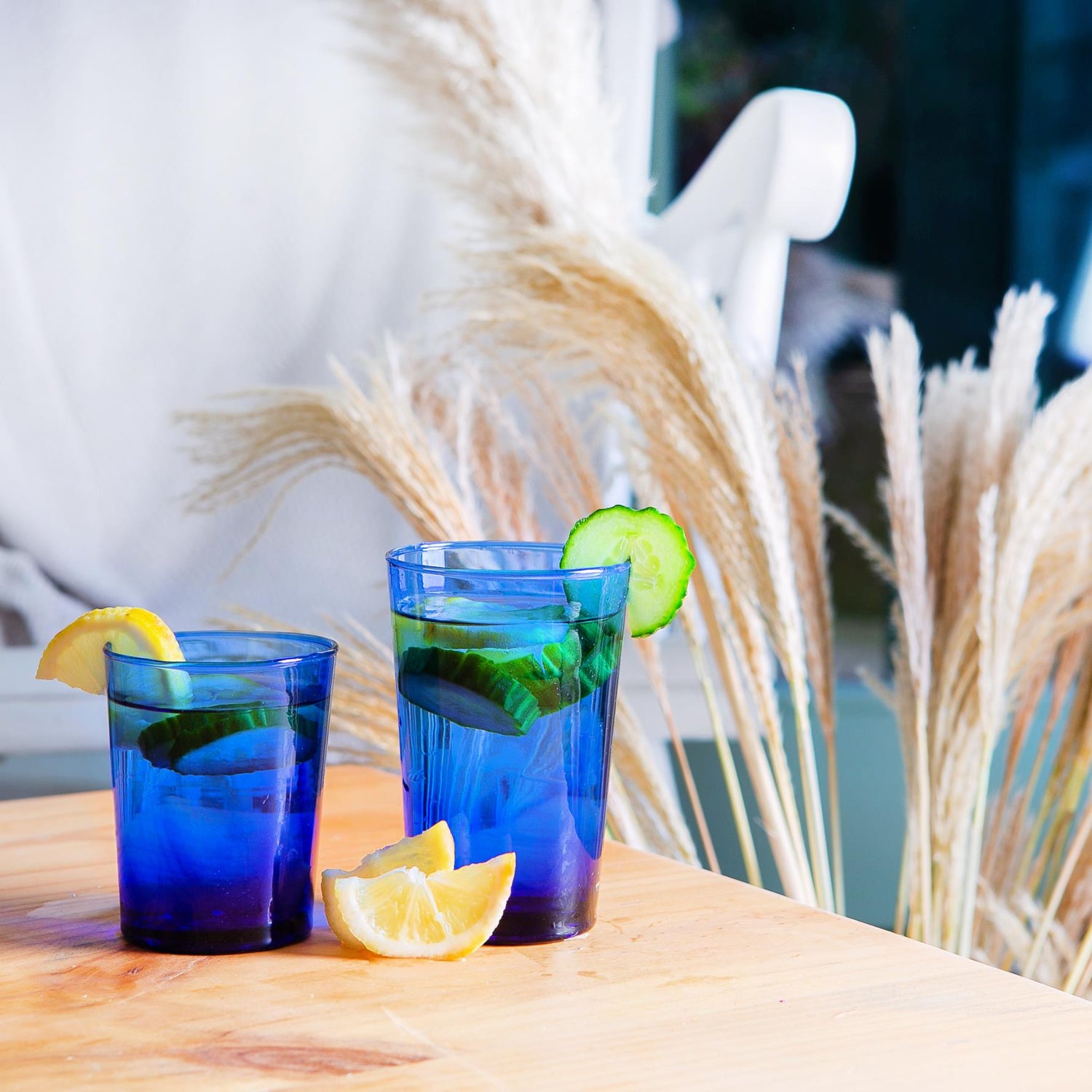 Meknes Recycled Tumbler Glass - 215ml - Blue