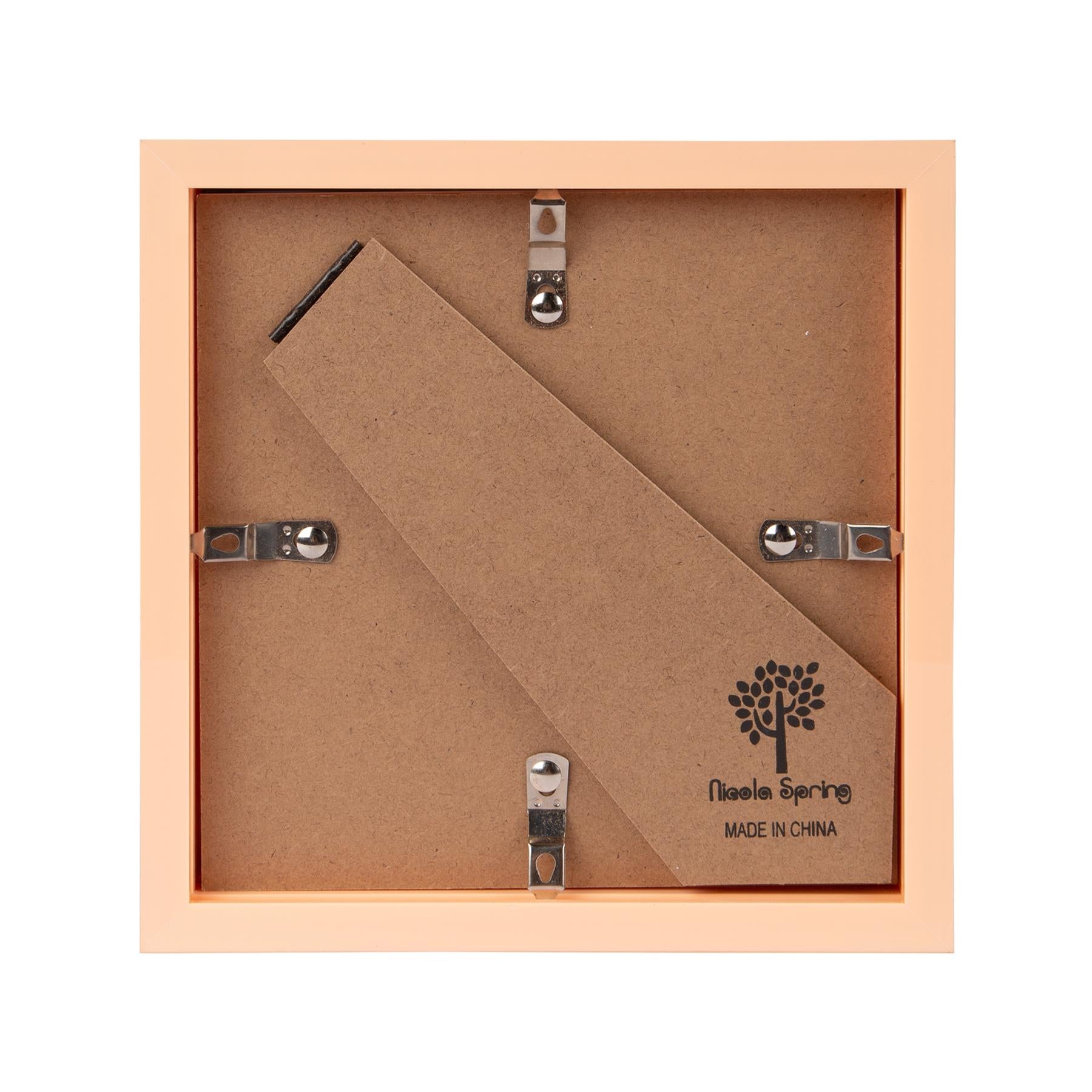 6" x 6" 3D Box Photo Frame - Light Brown