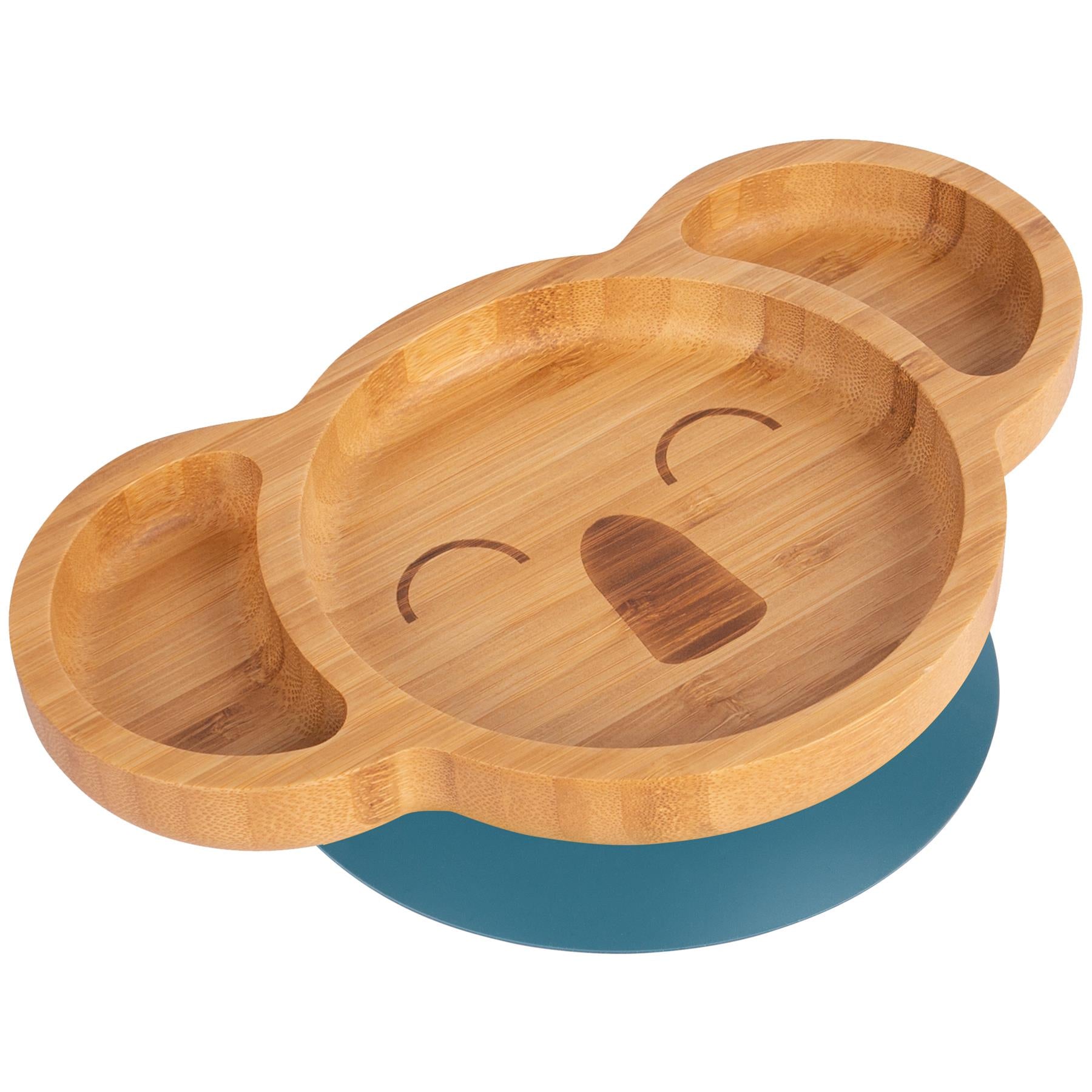 Navy Blue Koala Bamboo Suction Plate - By Tiny Dining