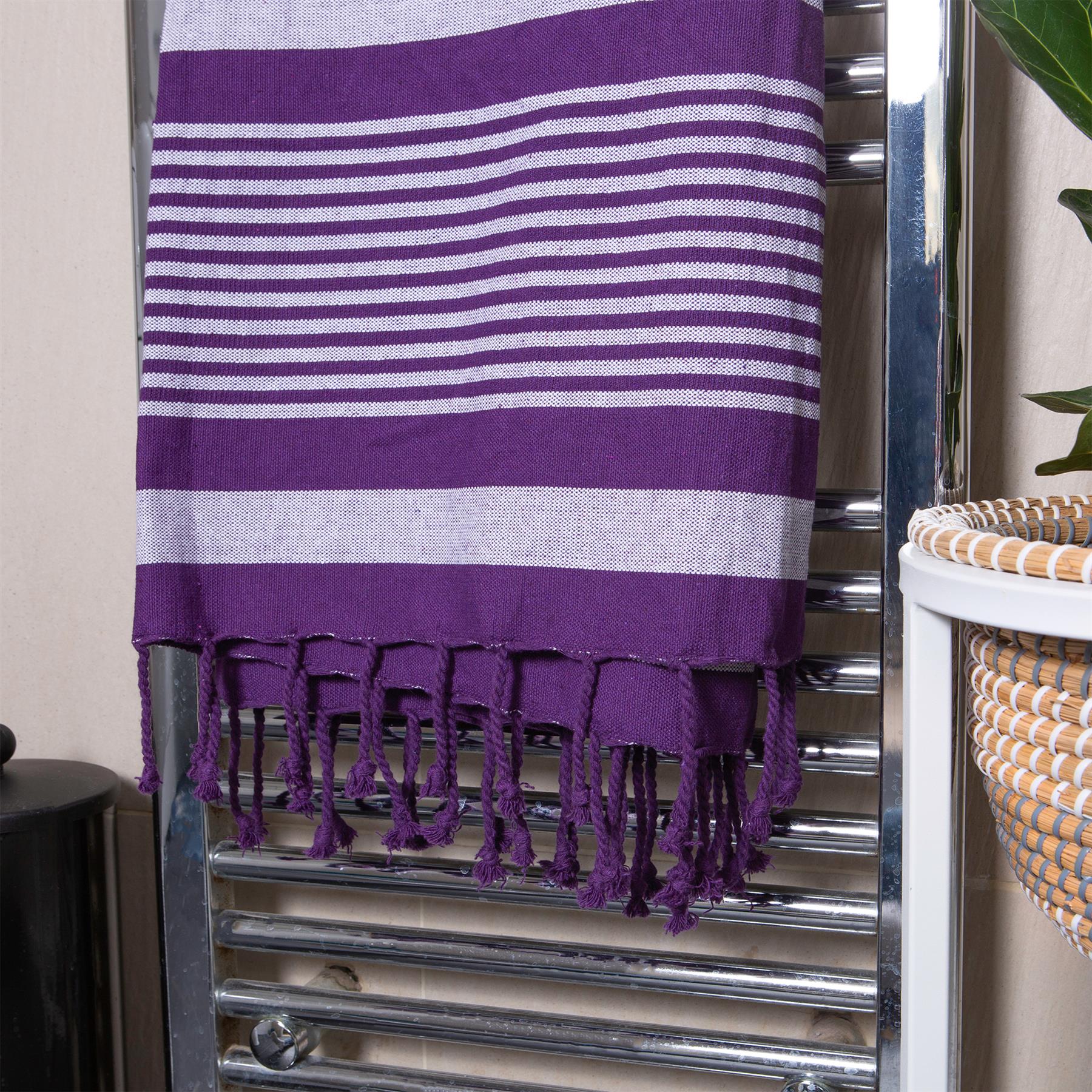 Deluxe Turkish Cotton Bath Towel - Purple