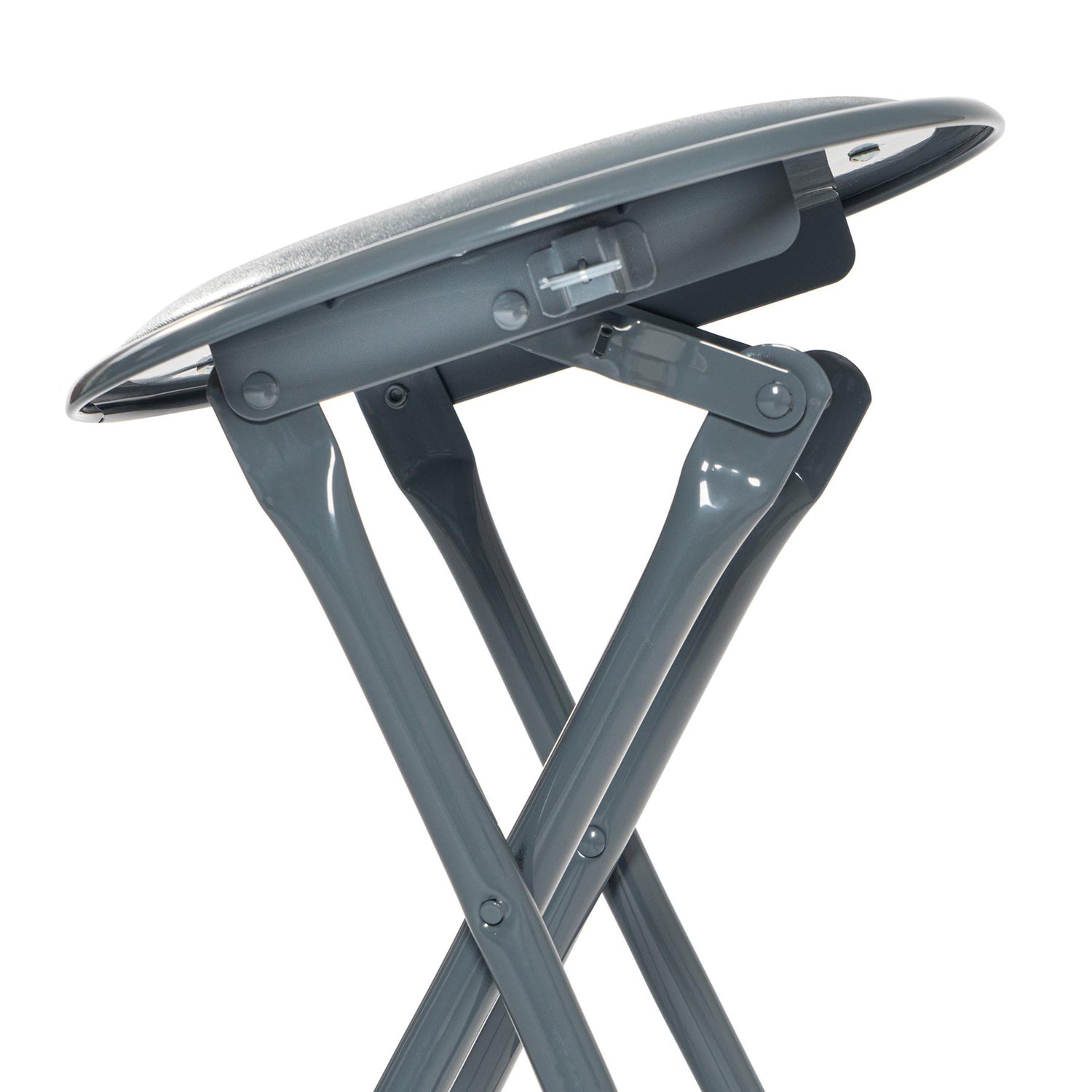Harbour Housewares Round Compact Folding Stool - Grey
