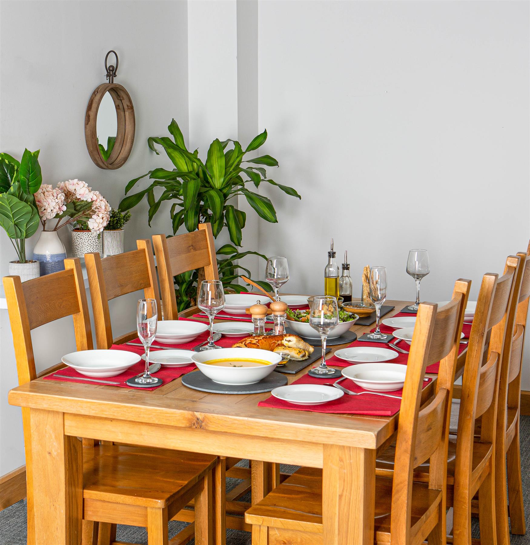 Ribbed Cotton Placemat - Red